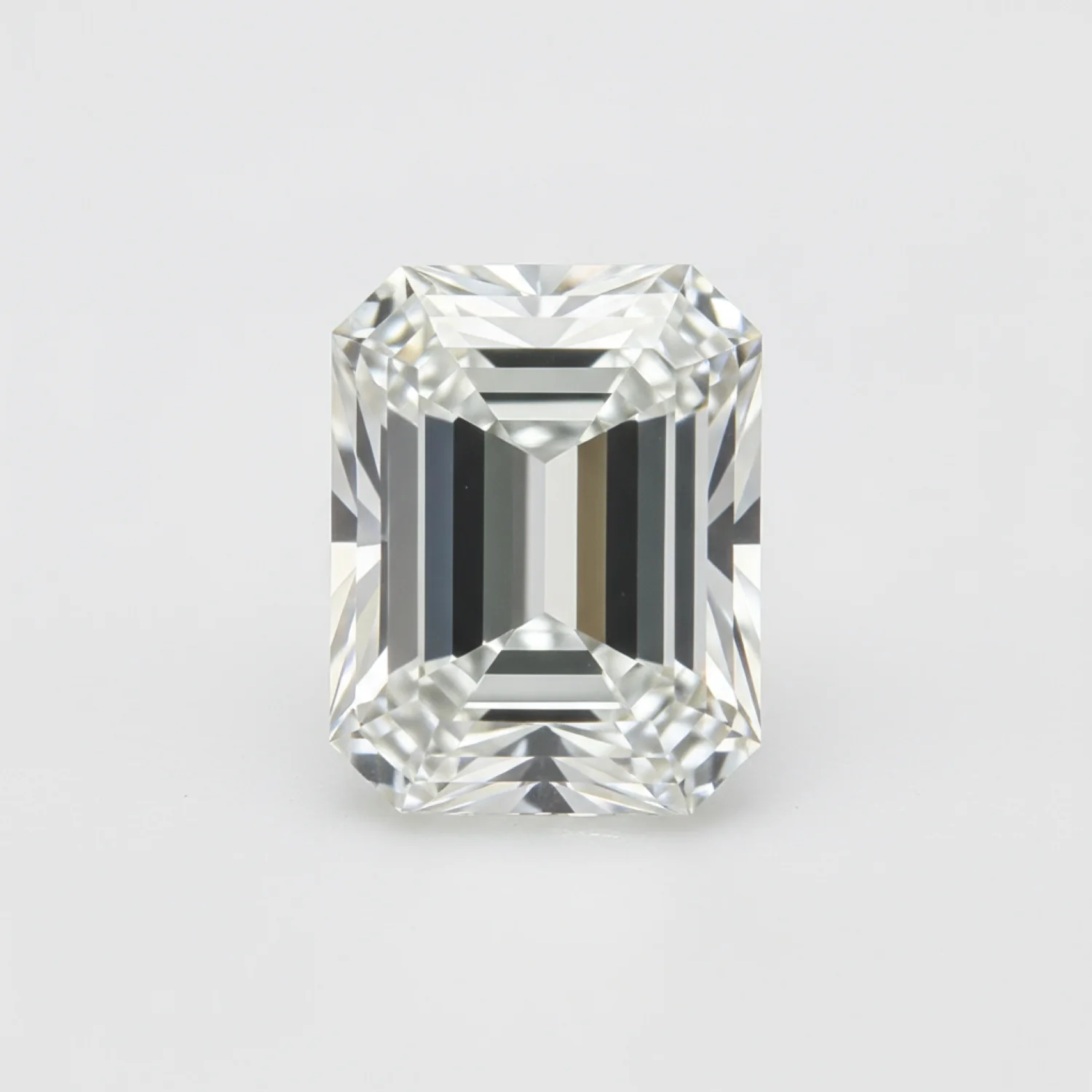 Lab Grown Diamond 1PC Small 6x8 MM Emerald Faceted White Lustrous Man Made Gems - Image 2
