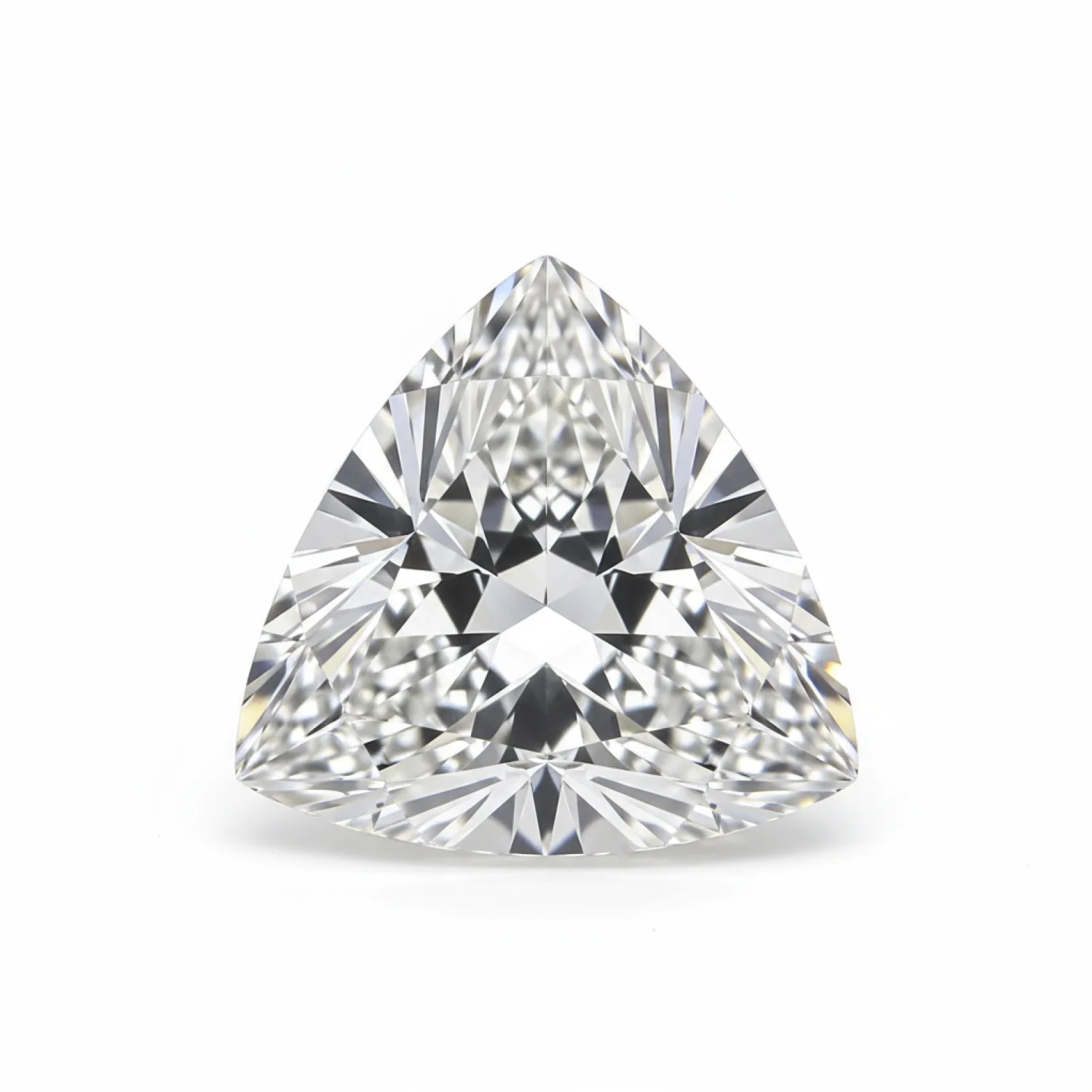 Lab Grown Diamond 1PC Small 7x7 MM Triangle Faceted White Splendid Man Made Loose Gemstone - Image 2