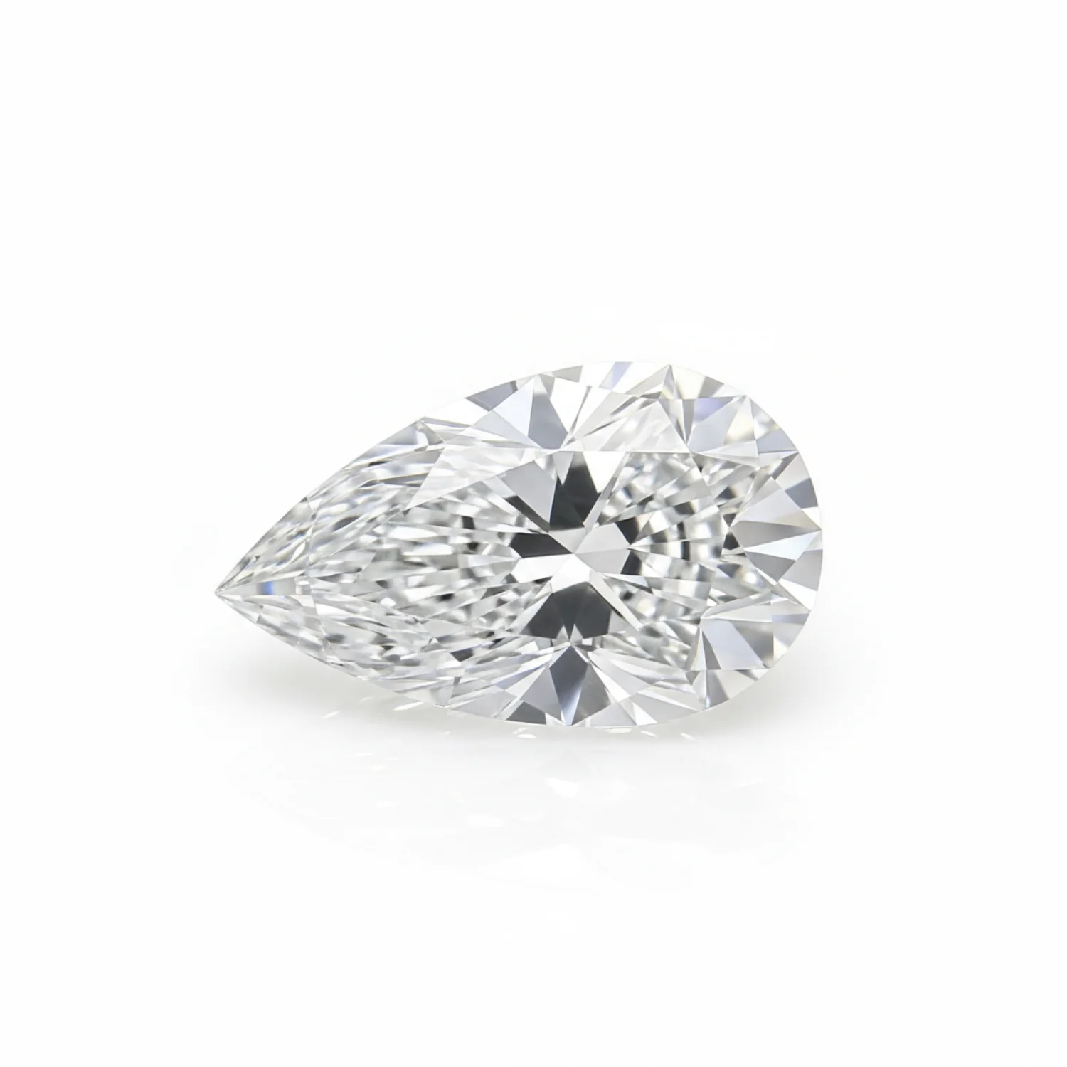 Lab Grown Diamond 1PC Small 7x9 MM Pear Faceted White Superior Man Made Gems