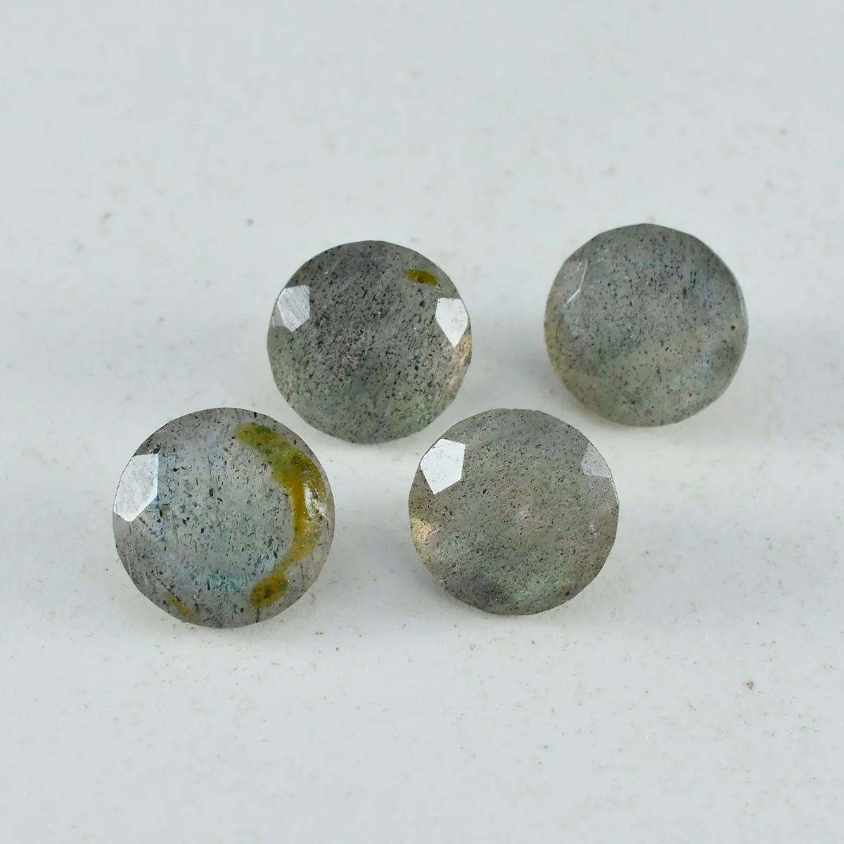 Labradorite 10PC Tiny 3x3 MM Round Faceted Gray Fiery Semi Precious Loose Gemstone - Image 2
