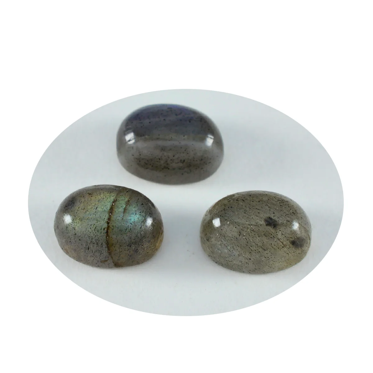 Labradorite 10PC Tiny 3x5 MM Oval Cabochon Gray Superior semi Precious Semi Precious Gemstone - Image 2