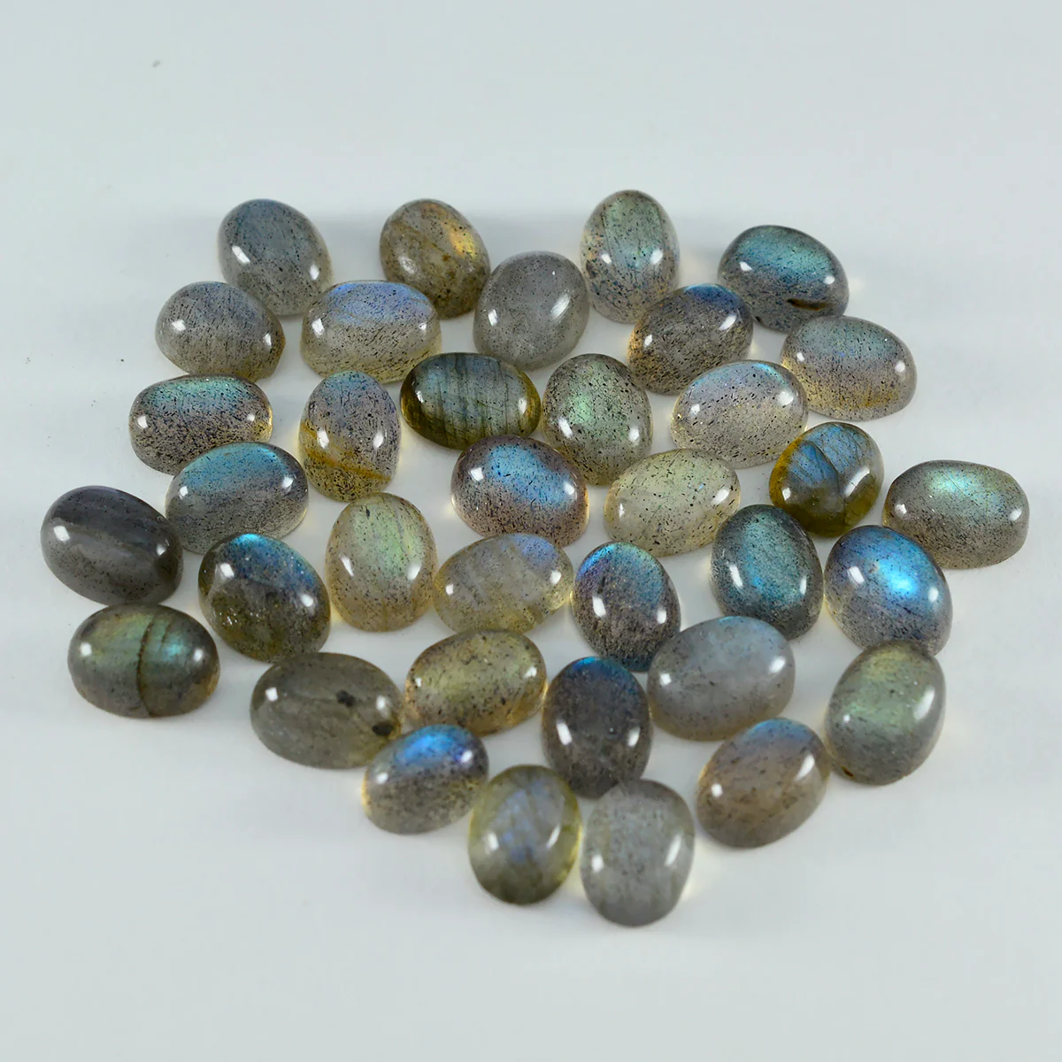 Labradorite 10PC Tiny 3x5 MM Oval Cabochon Gray Superior semi Precious Semi Precious Gemstone - Image 3