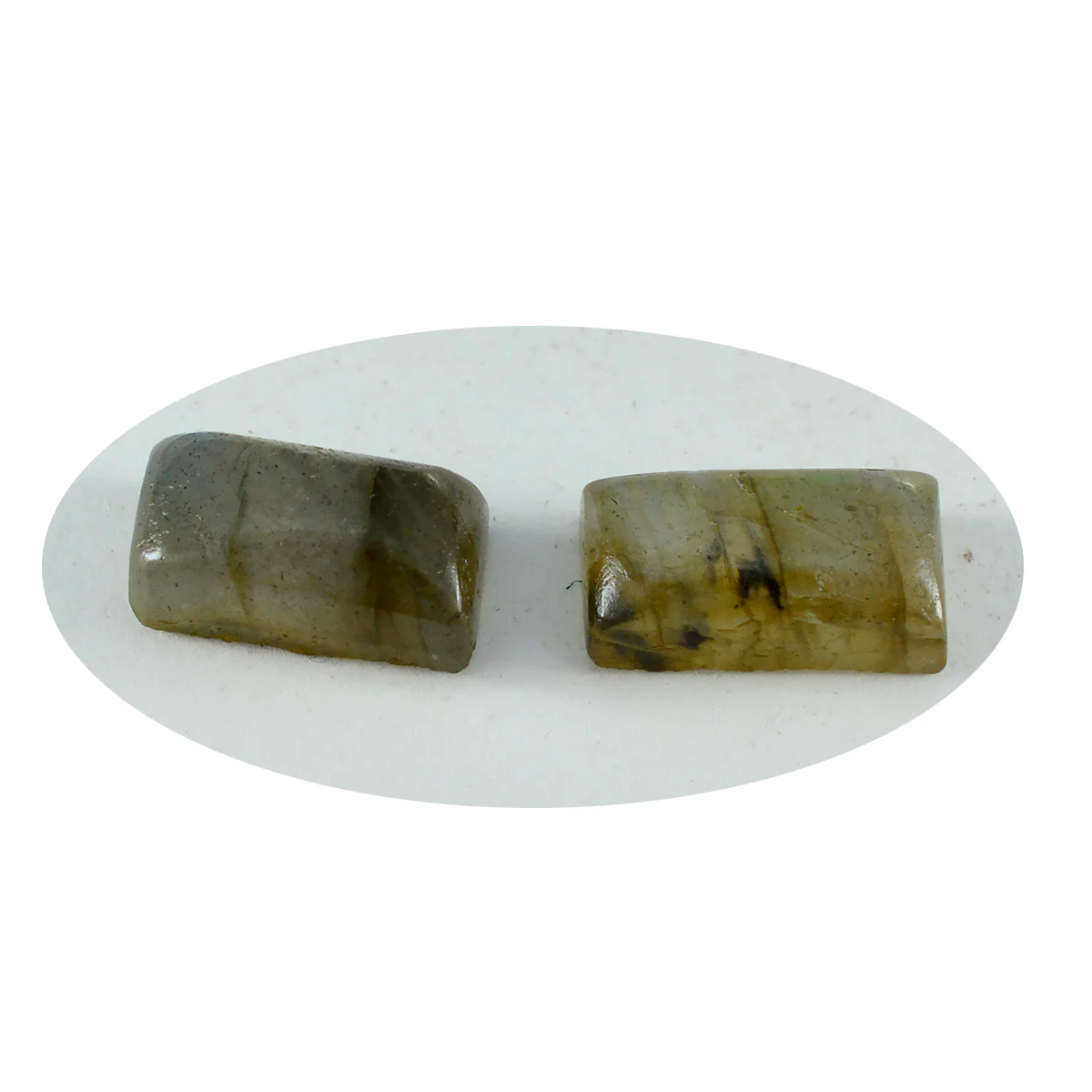 Labradorite 10PC Tiny 4x8 MM Baguette Cabochon Gray Splendid semi Precious Loose Gemstone - Image 2