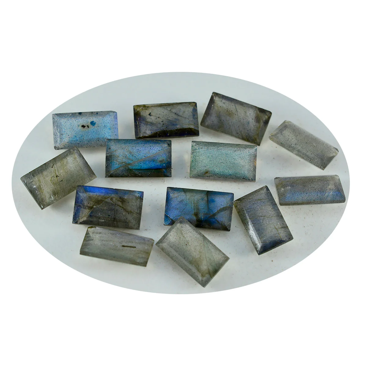 Labradorite 1PC Chunky 10x20 MM Baguette Faceted Gray Genuine Semi Precious Loose Gemstones - Image 2
