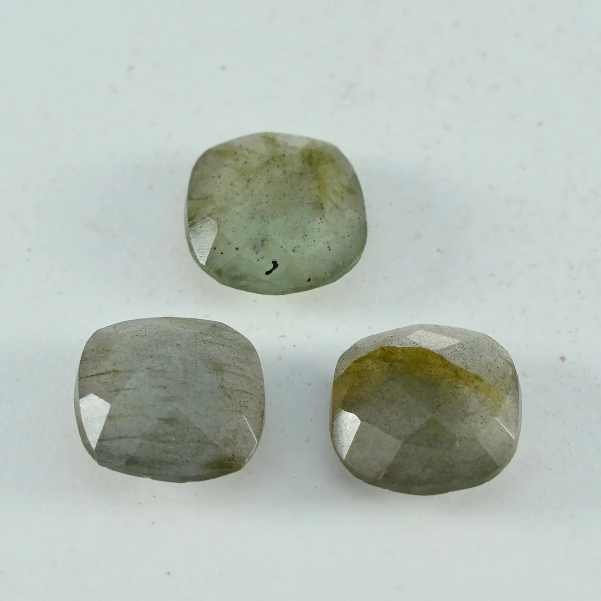 Labradorite 1PC Chunky 16x16 MM Cushion Faceted Gray Pure Semi Precious Loose Gemstones - Image 3