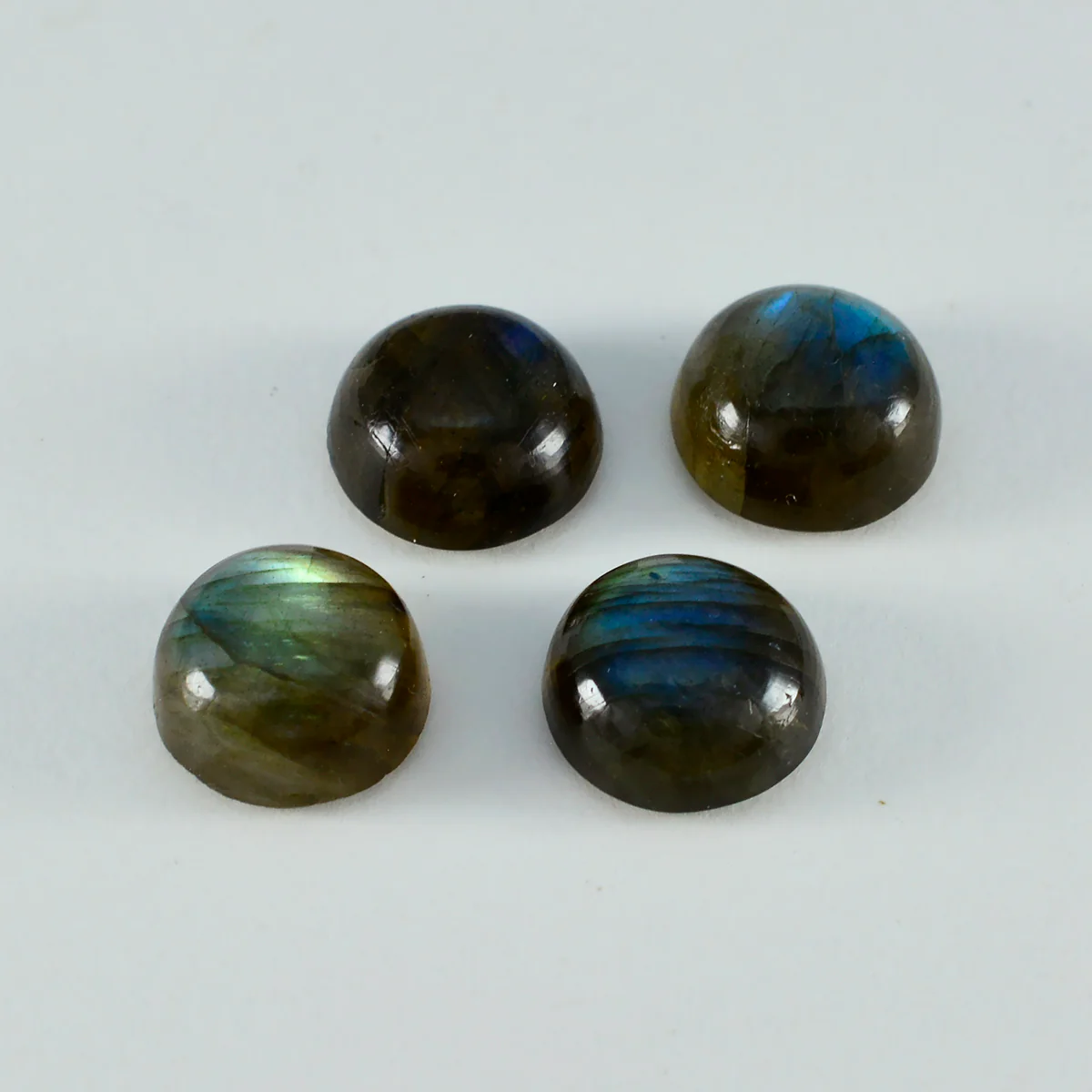 Labradorite 1PC Large 10x10 MM Round Cabochon Gray Polished semi Precious Loose Gemstones - Image 2