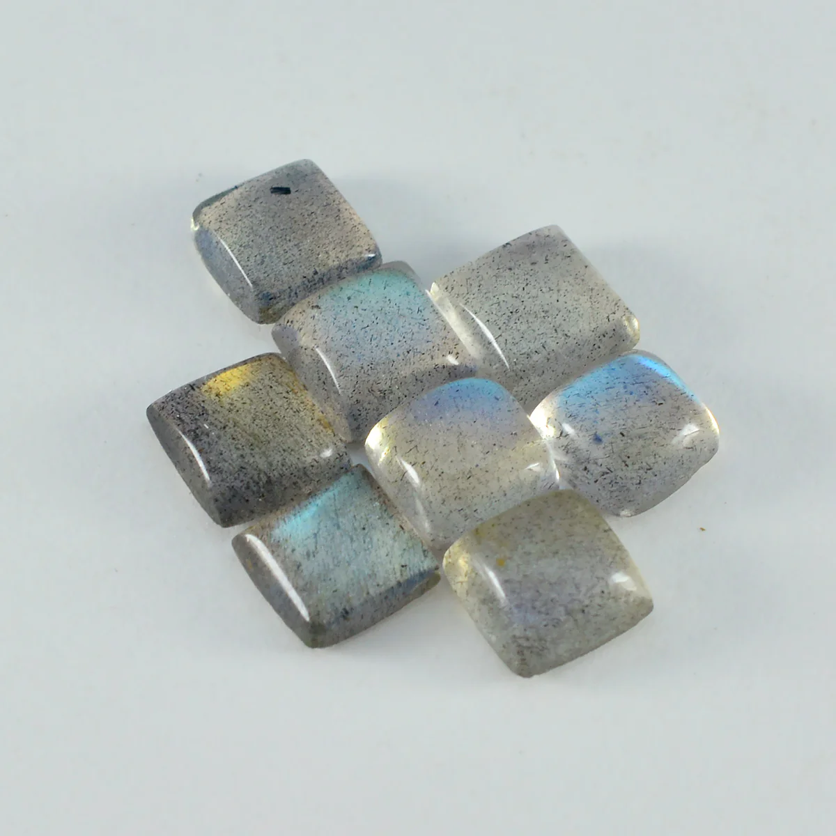 Labradorite 1PC Large 10x10 MM Square Cabochon Gray Fiery semi Precious Loose Gemstone - Image 3