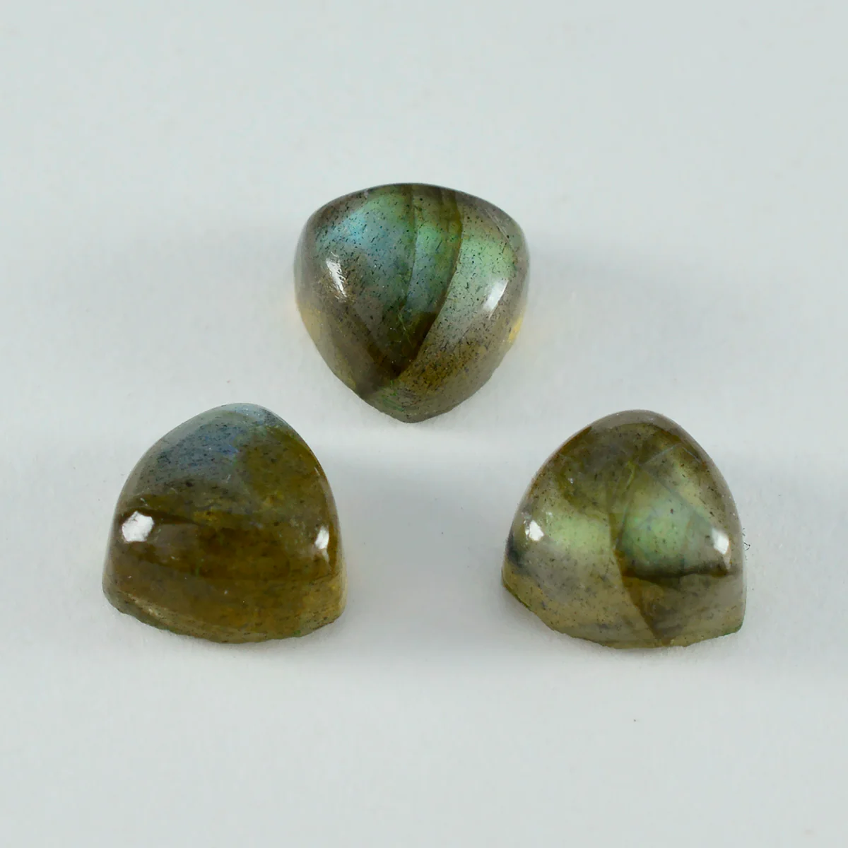 Labradorite 1PC Large 10x10 MM Triangle Cabochon Gray High-Quality semi Precious Precious Gemstone - Image 4
