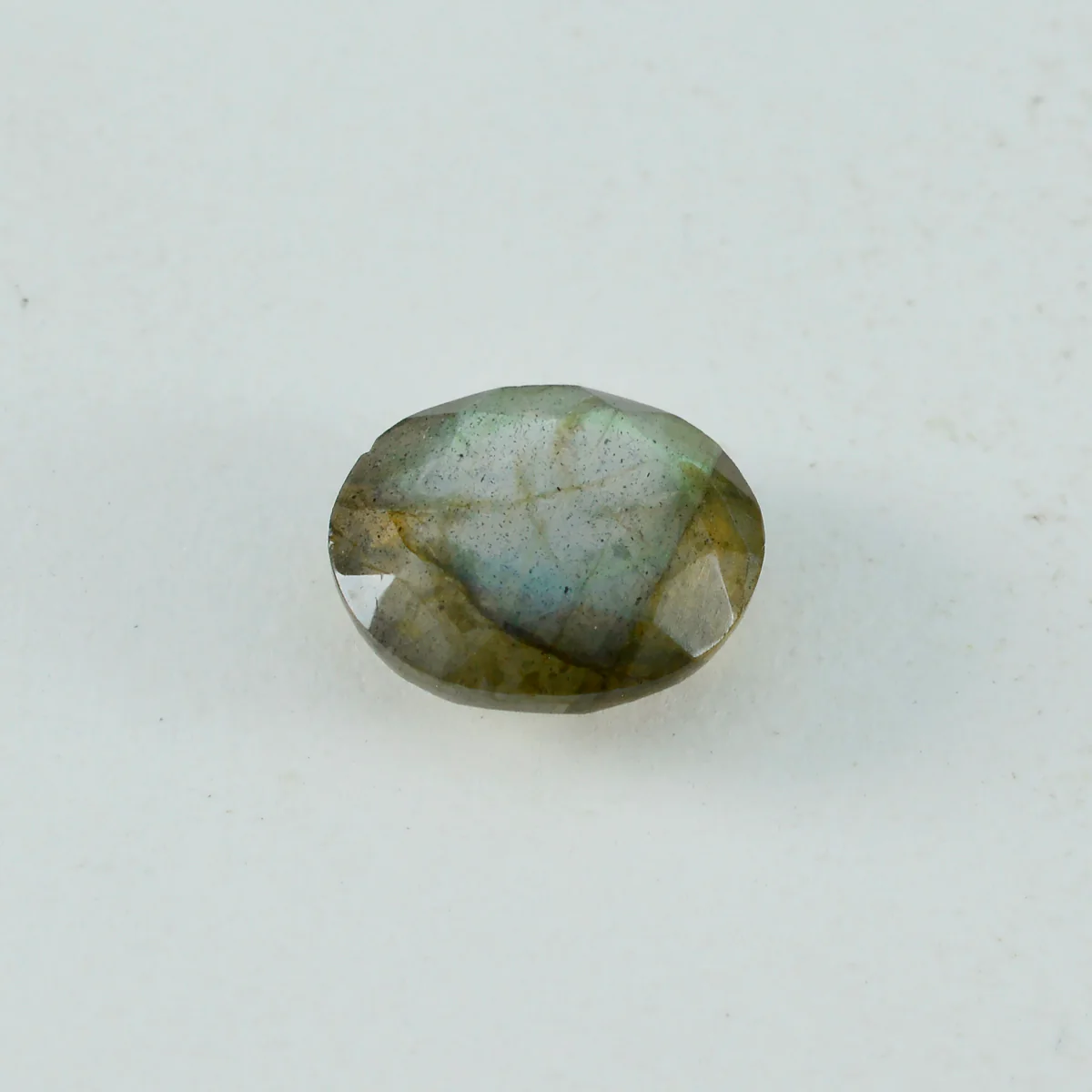 Labradorite 1PC Large 10x12 MM Oval Faceted Gray Brilliant Semi Precious Loose Gemstones - Image 3