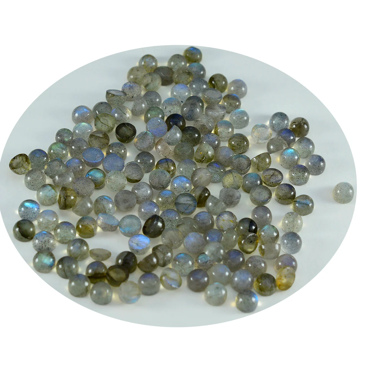 Labradorite 1PC Large 11x11 MM Round Cabochon Gray Splendid semi Precious Semi Precious Gemstone - Image 4