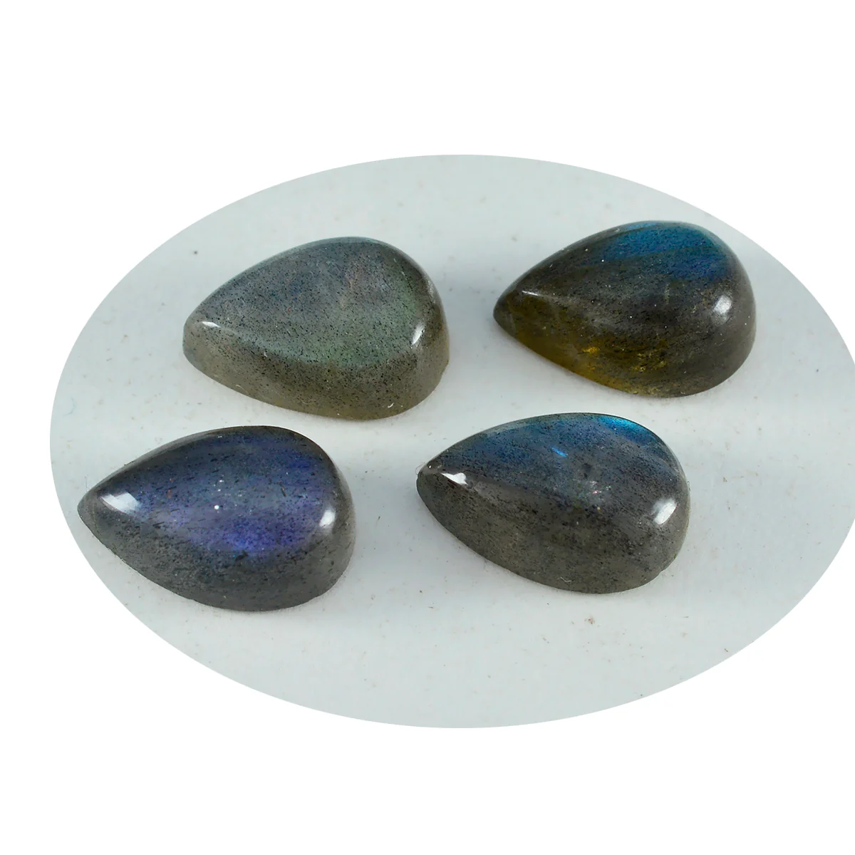 Labradorite 1PC Large 8x12 MM Pear Cabochon Gray Superior semi Precious Gems