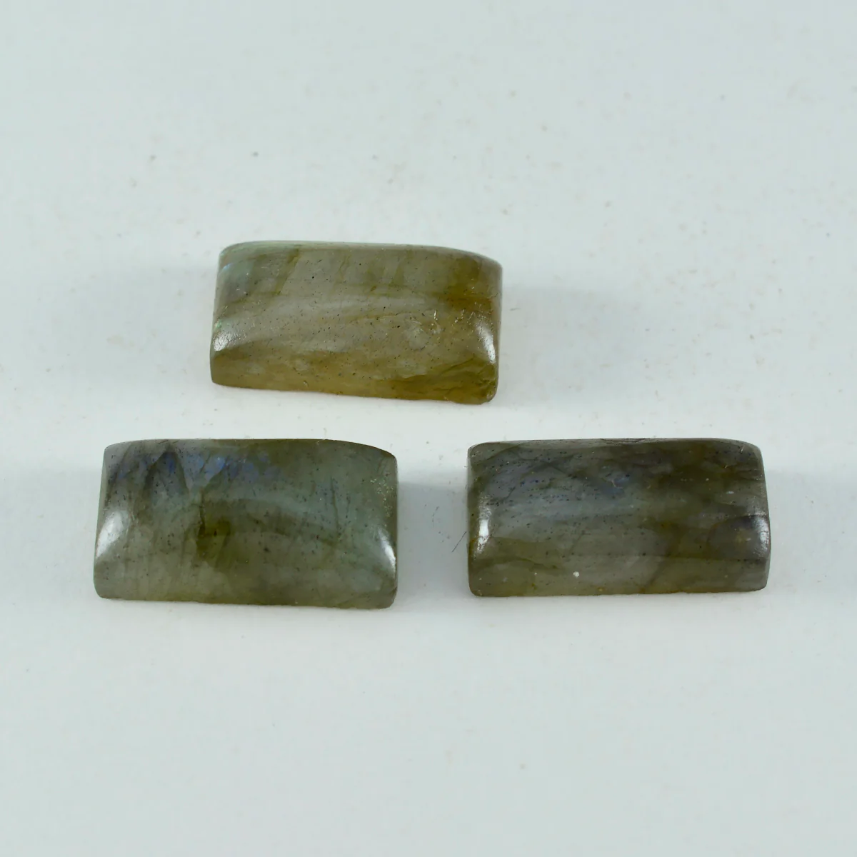 Labradorite 1PC Large 8x16 MM Baguette Cabochon Gray Fine semi Precious Gems - Image 2