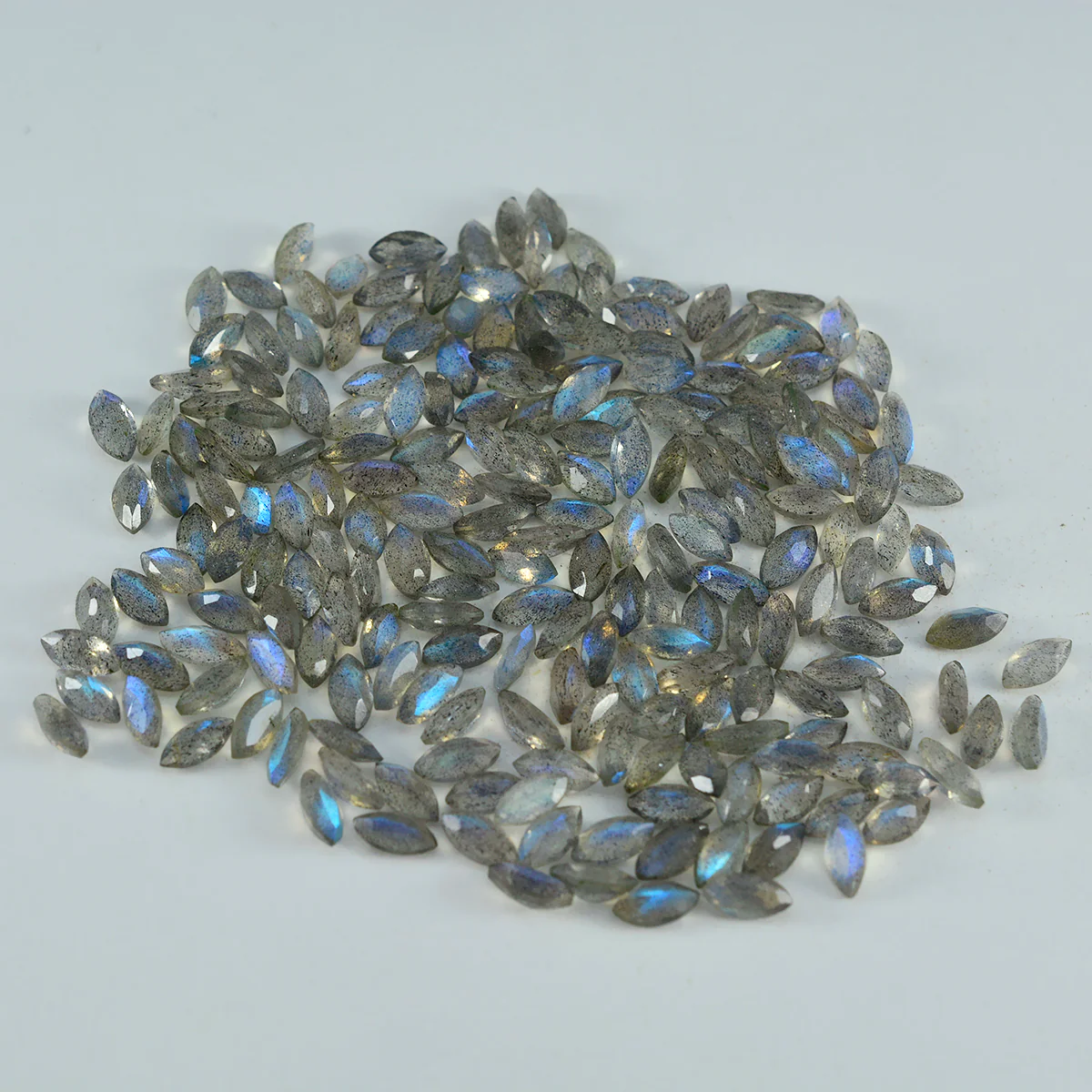 Labradorite 1PC Medium 7x14 MM Marquise Faceted Gray Polished Semi Precious Loose Gemstones - Image 2