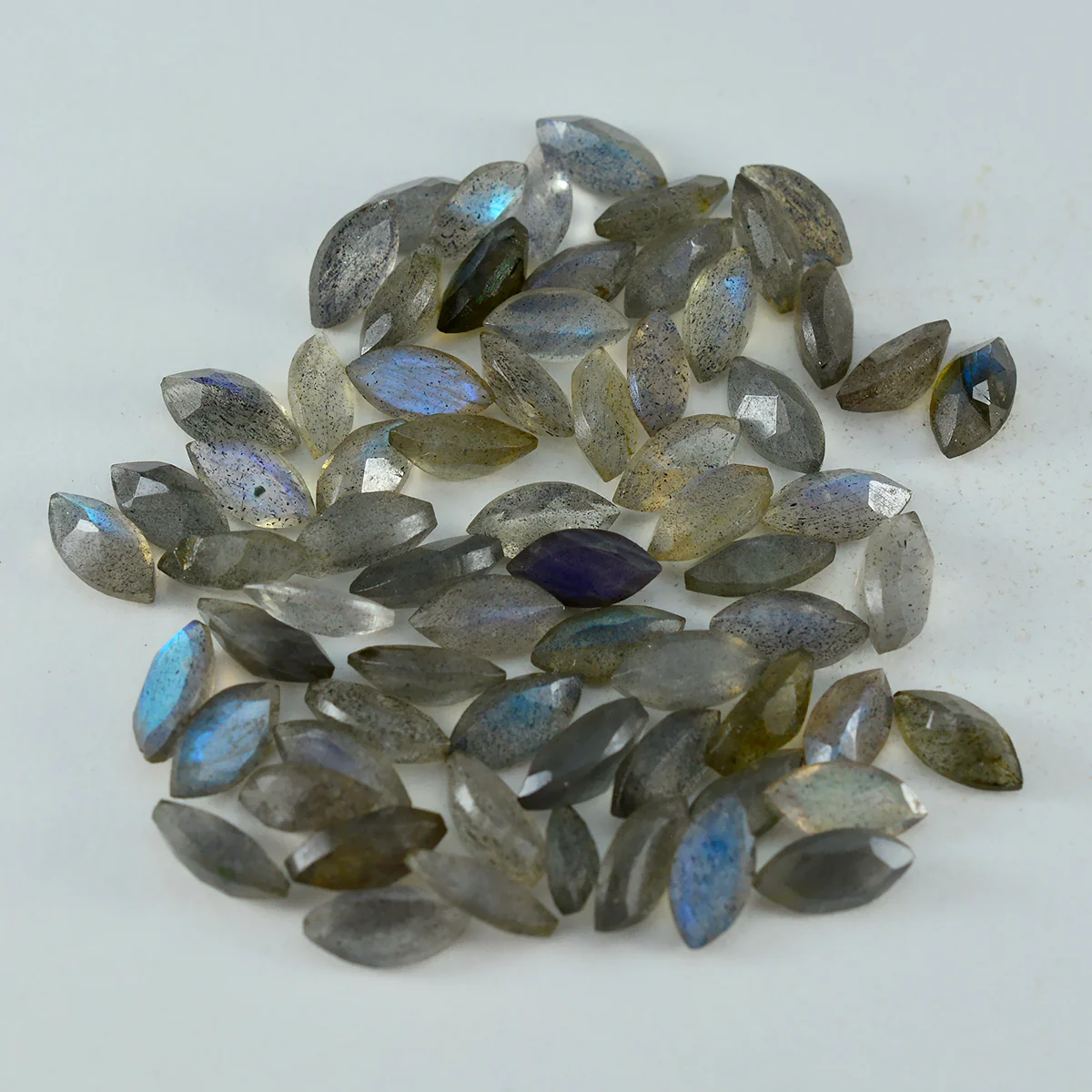 Labradorite 1PC Medium 7x14 MM Marquise Faceted Gray Polished Semi Precious Loose Gemstones - Image 4