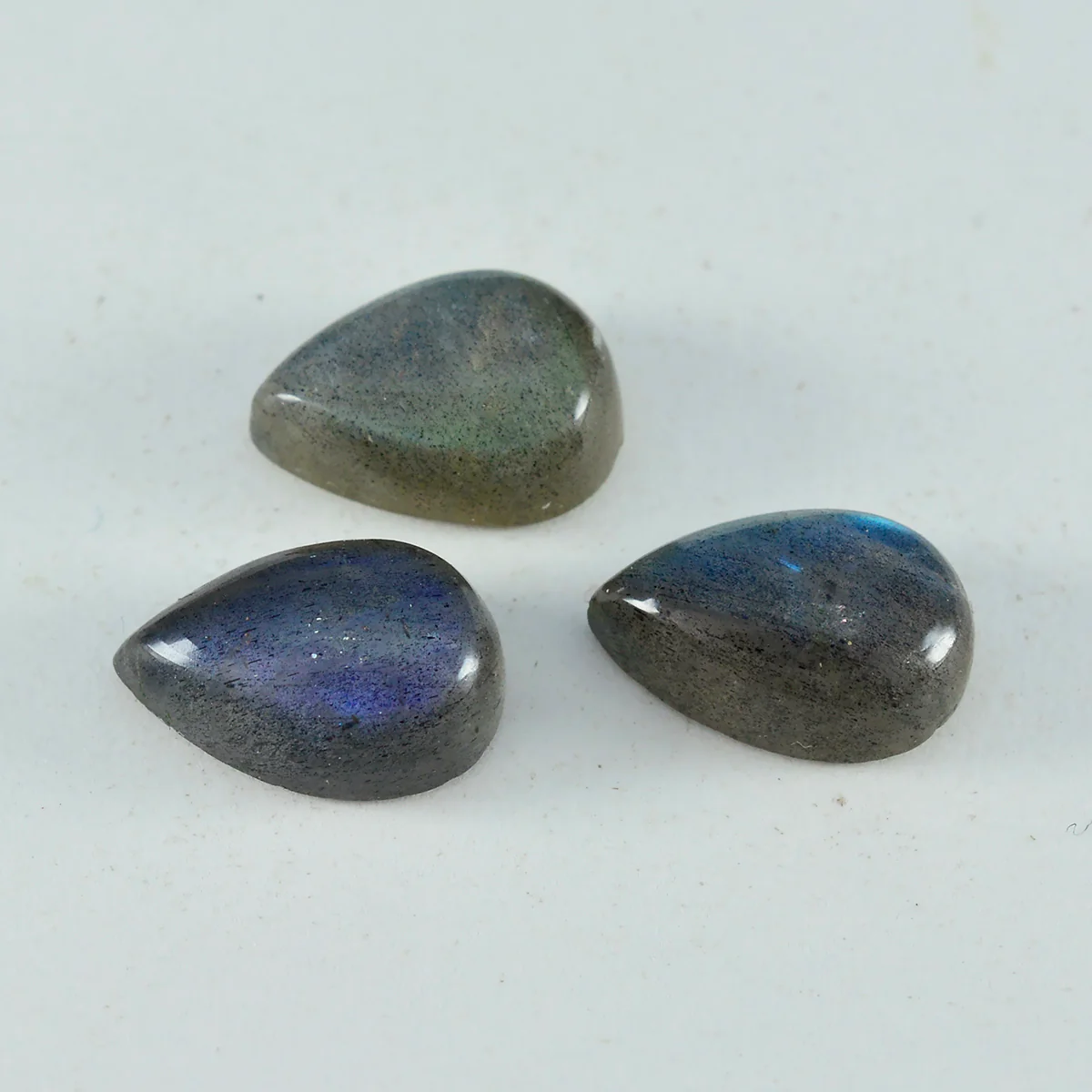 Labradorite 1PC Medium 8x10 MM Pear Cabochon Gray Natural semi Precious Semi Precious Gemstone - Image 4