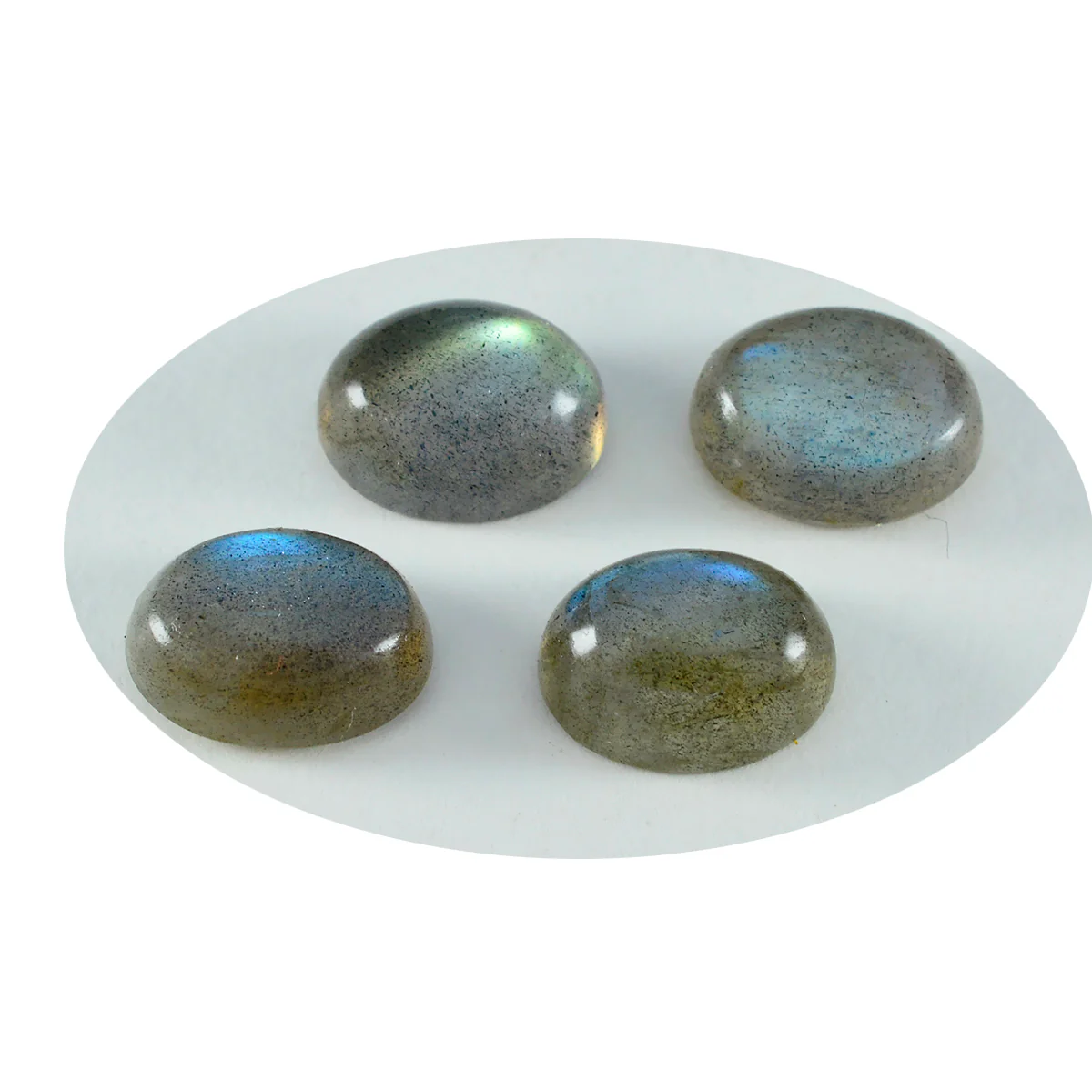 Labradorite 1PC Small 6x8 MM Oval Cabochon Gray Brilliant semi Precious Loose Gems - Image 2