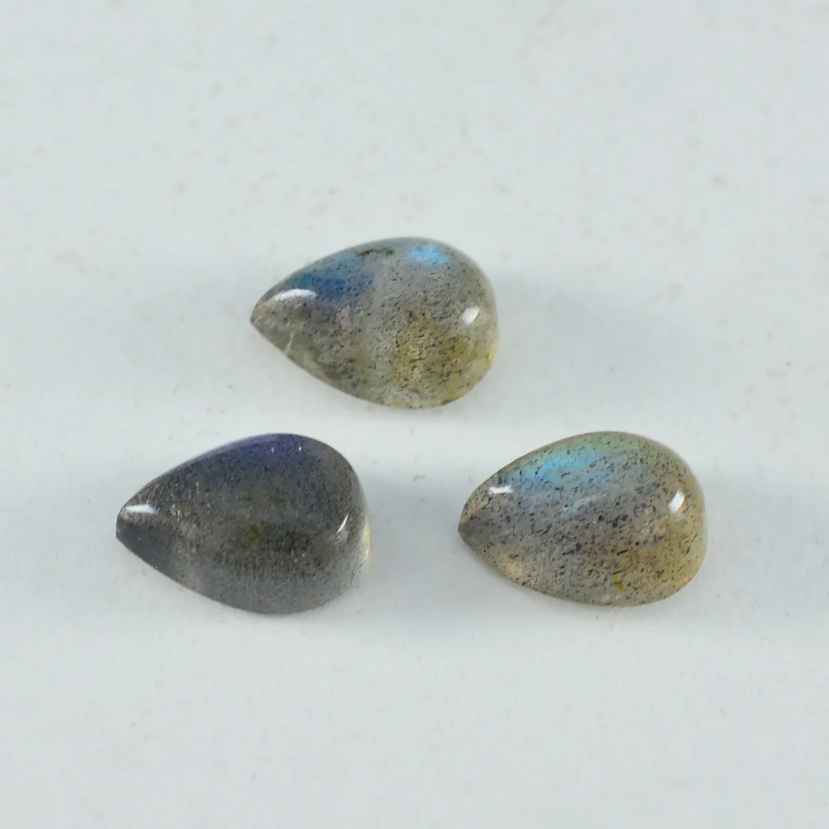Labradorite 1PC Small 6x9 MM Pear Cabochon Gray Shine semi Precious Loose Gems - Image 4