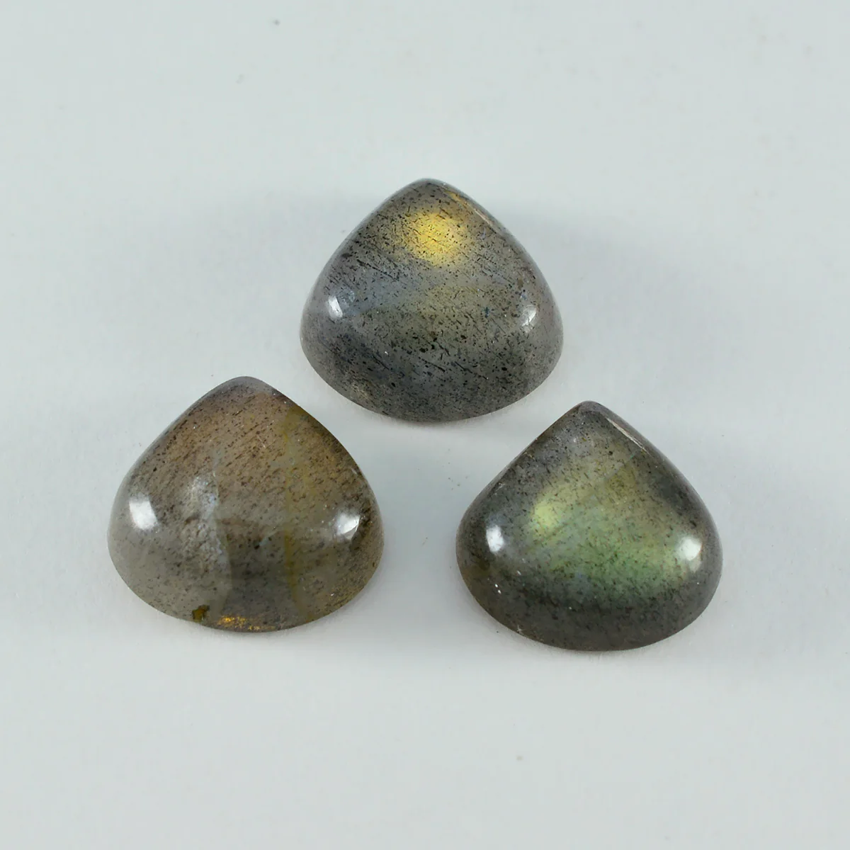 Labradorite 1PC Small 7x7 MM Heart Cabochon Gray Brilliant semi Precious Loose Gems - Image 3