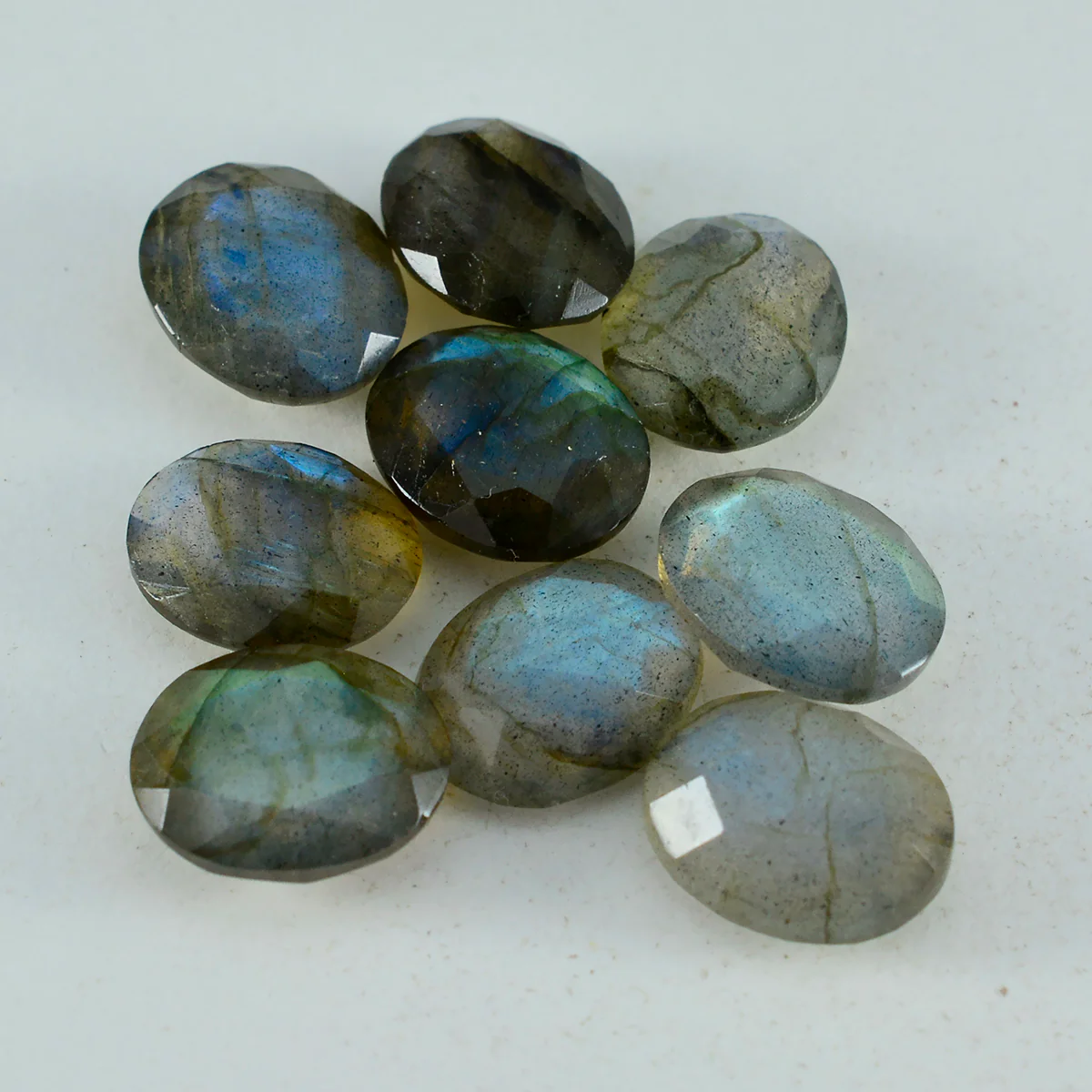 Labradorite 1PC Small 7x9 MM Oval Faceted Gray Natural Semi Precious Loose Gemstone - Image 3
