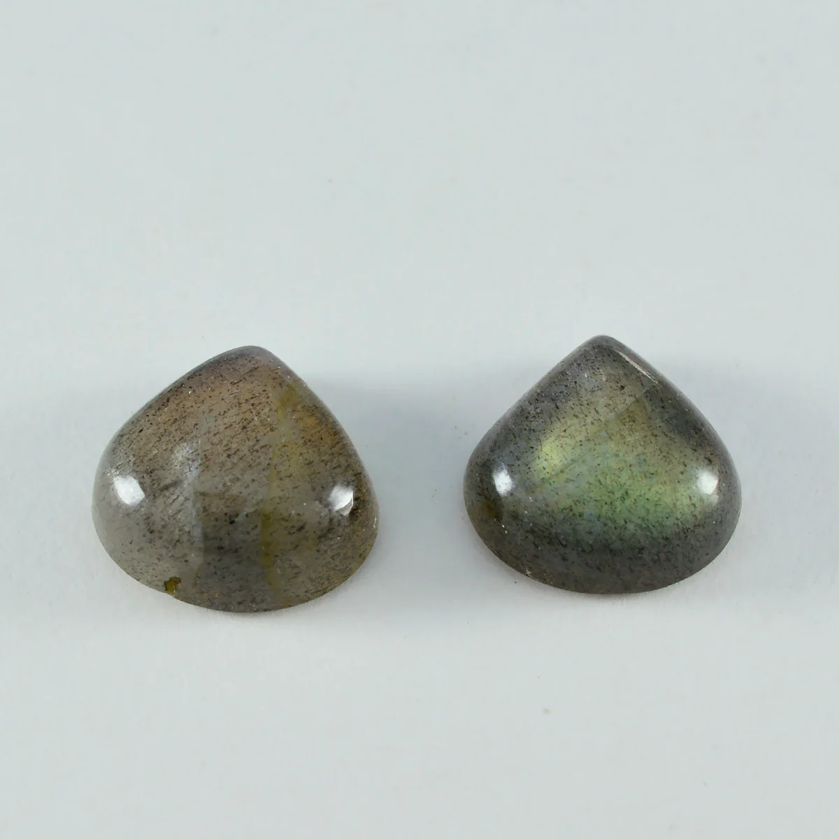 Labradorite 1PC Small 8x8 MM Heart Cabochon Gray Sparkling semi Precious Loose Gemstone - Image 3