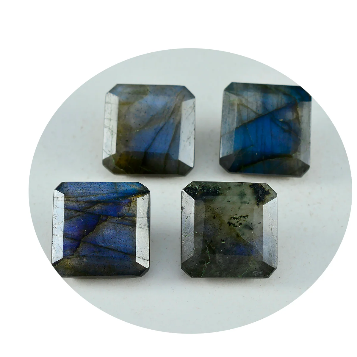 Labradorite 1PC Small 8x8 MM Square Faceted Gray Luster Semi Precious Loose Gemstones