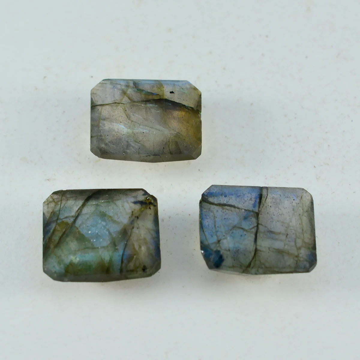 Labradorite 1PC Tiny 4x6 MM Emerald Faceted Gray Superior Semi Precious Loose Gemstone - Image 2