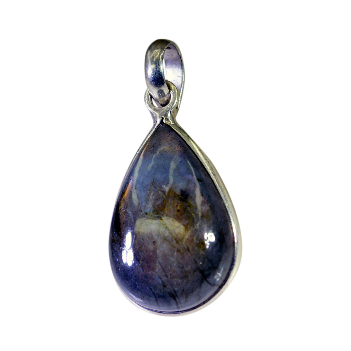 Labradorite Essential American 925 Silver Solitaire Amanda wedding Gray Pendant Jewelry
