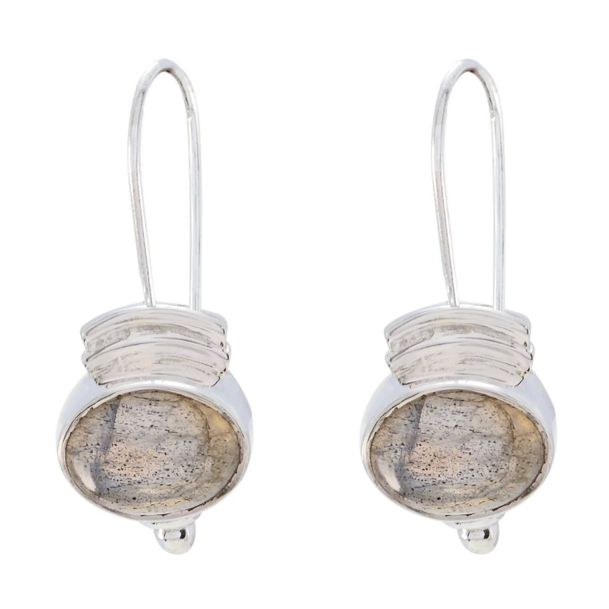 Labradorite Korean Emi multiple Dangle Gray Sterling Silver Earring