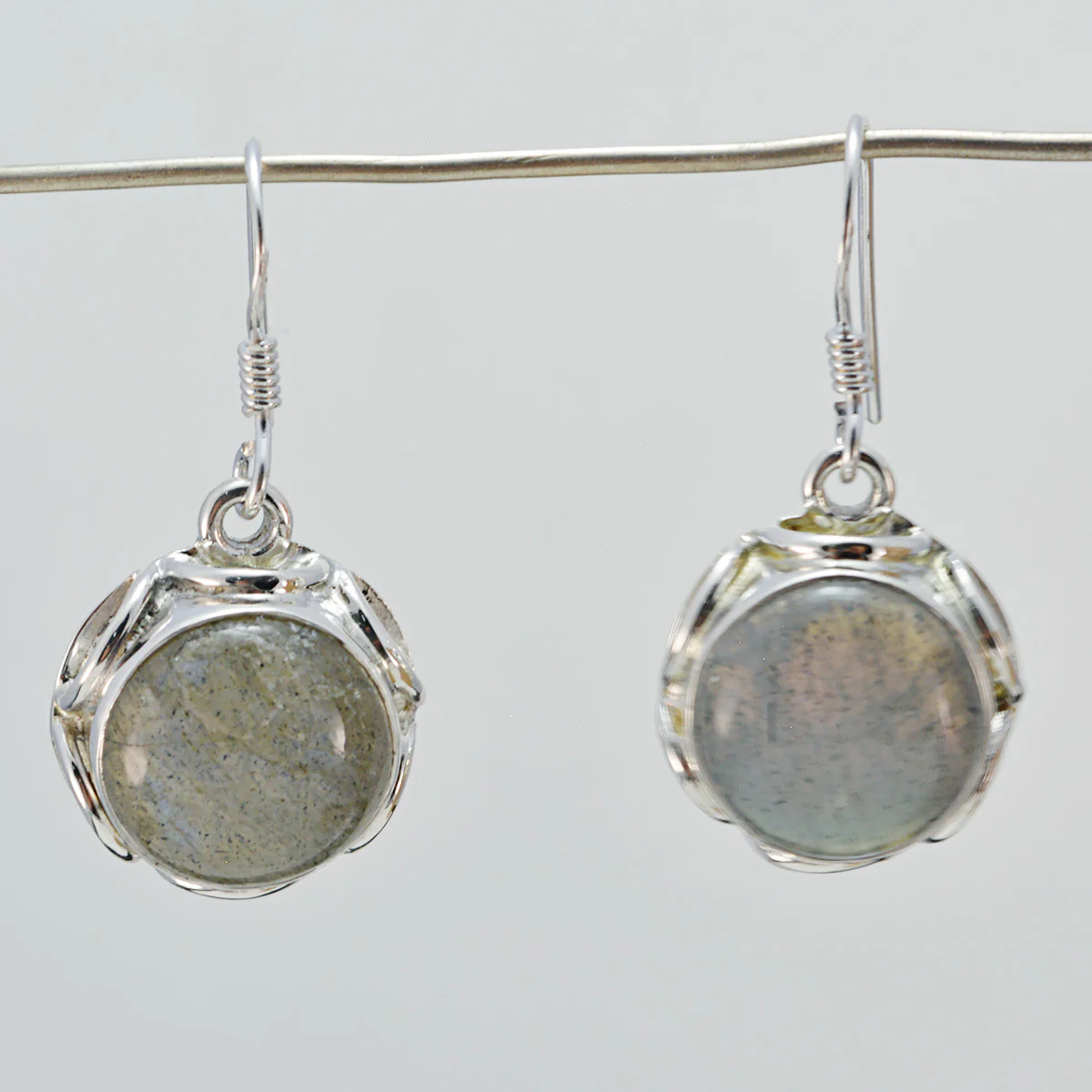 Labradorite Moroccan Julia multiple Dangle Gray 92.5 Silver Earring - Image 2