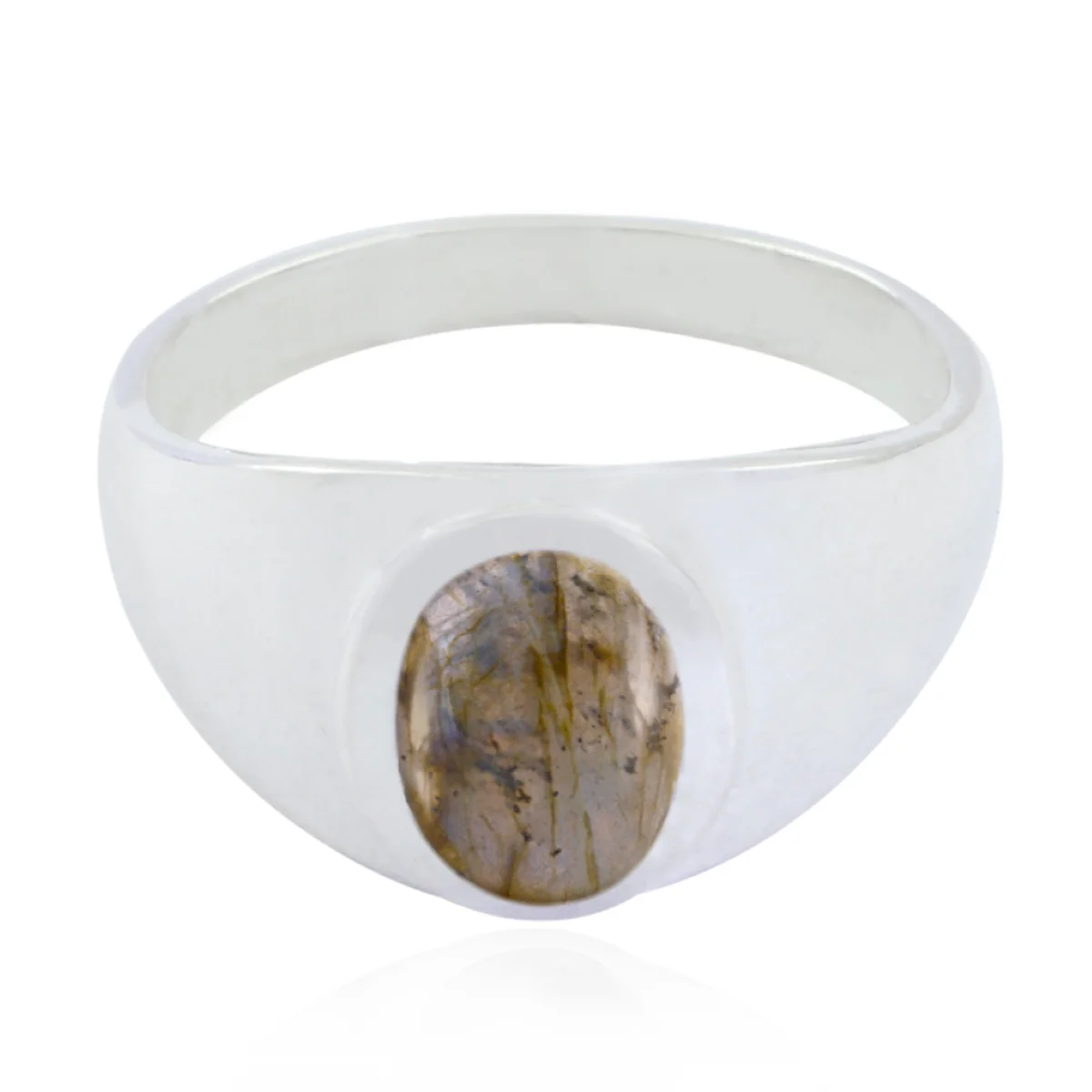 Labradorite Solitaire Moroccan 925 Silver Gray Gems Minimal Ethnic Ring Jewellery