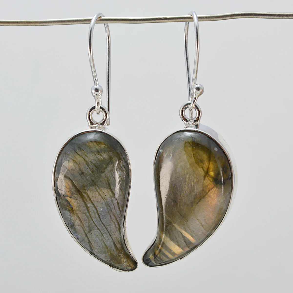 Labradorite Turkish Paula multiple Dangle Gray 925 Silver Earring - Image 3