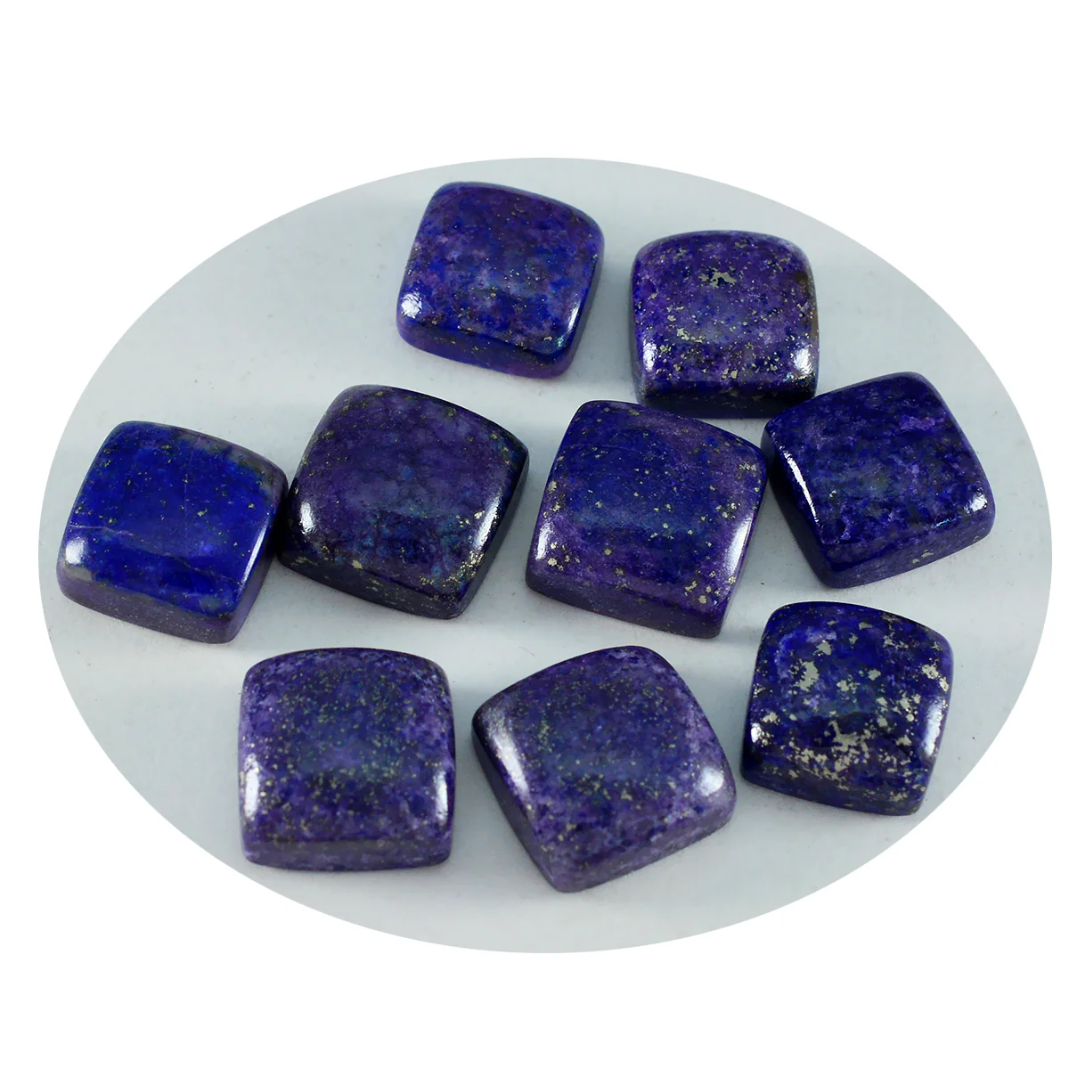 Lapis Lazuli 10PC Tiny 3x3 MM Square Cabochon Blue Sparkling semi Precious Semi Precious Gemstone - Image 2