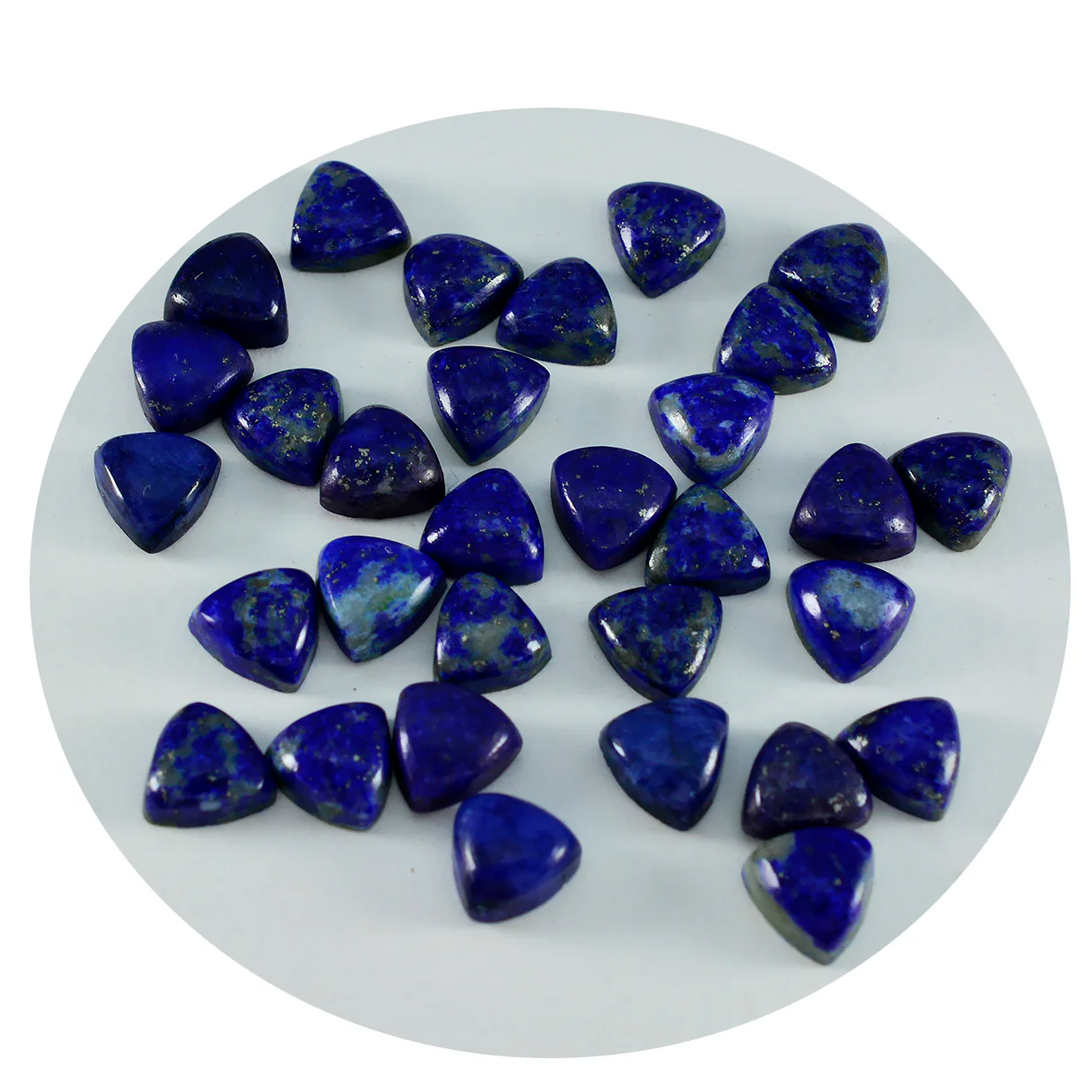 Lapis Lazuli 10PC Tiny 3x3 MM Triangle Cabochon Blue Genuine semi Precious Loose Gems - Image 2