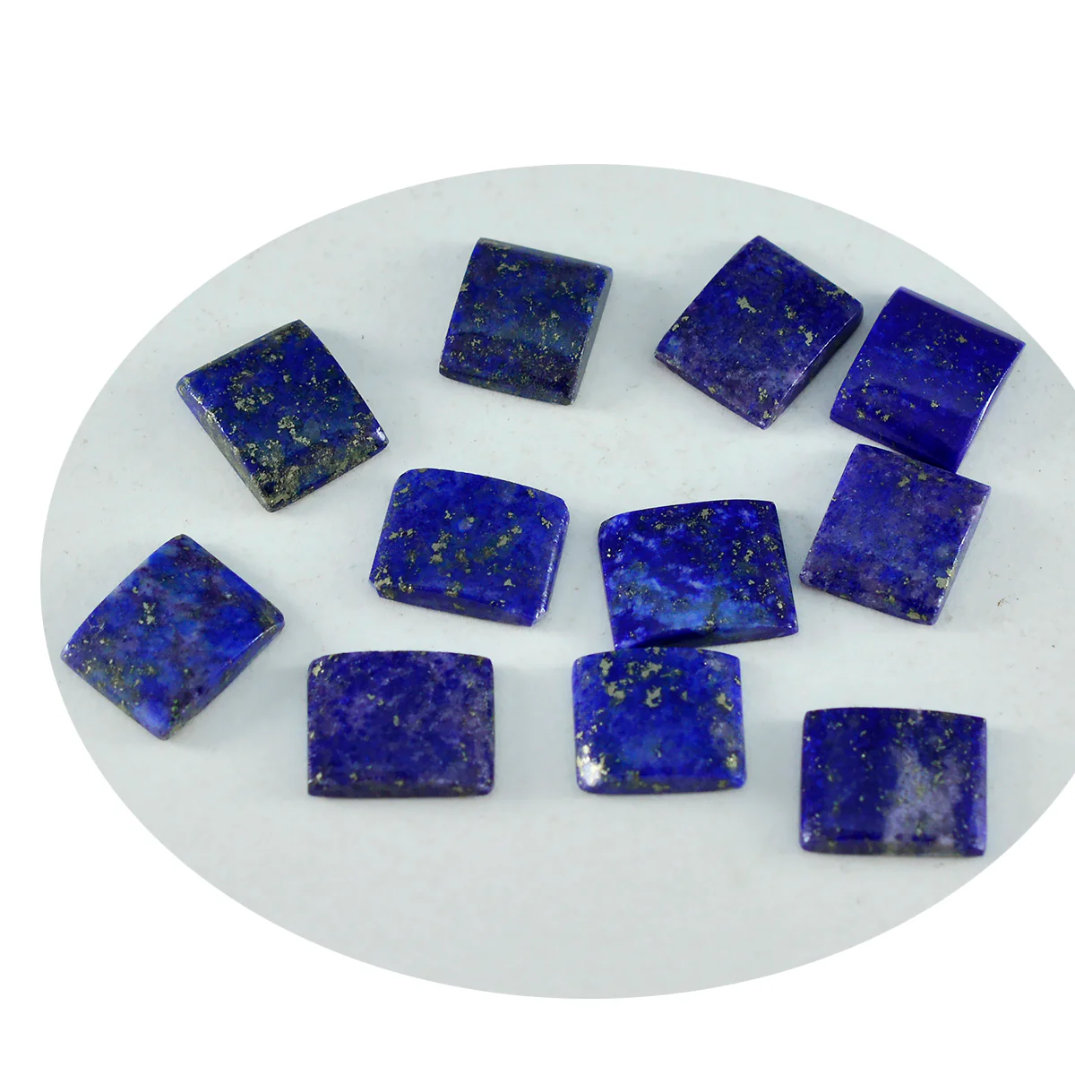 Lapis Lazuli 10PC Tiny 3x5 MM Emerald Cabochon Blue Splendid semi Precious Gems - Image 2