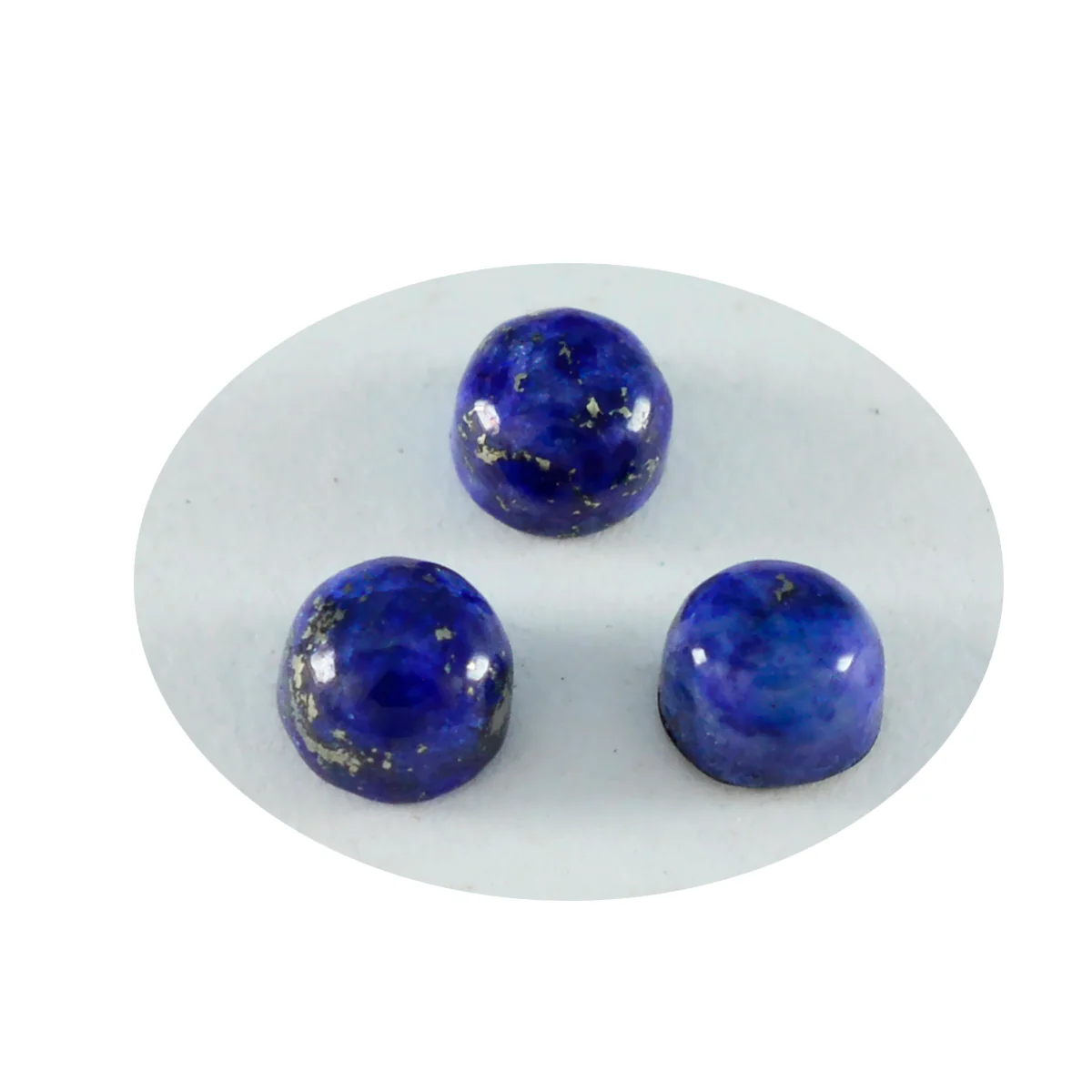 Lapis Lazuli 10PC Tiny 4x4 MM Round Cabochon Blue Lustrous semi Precious Gems