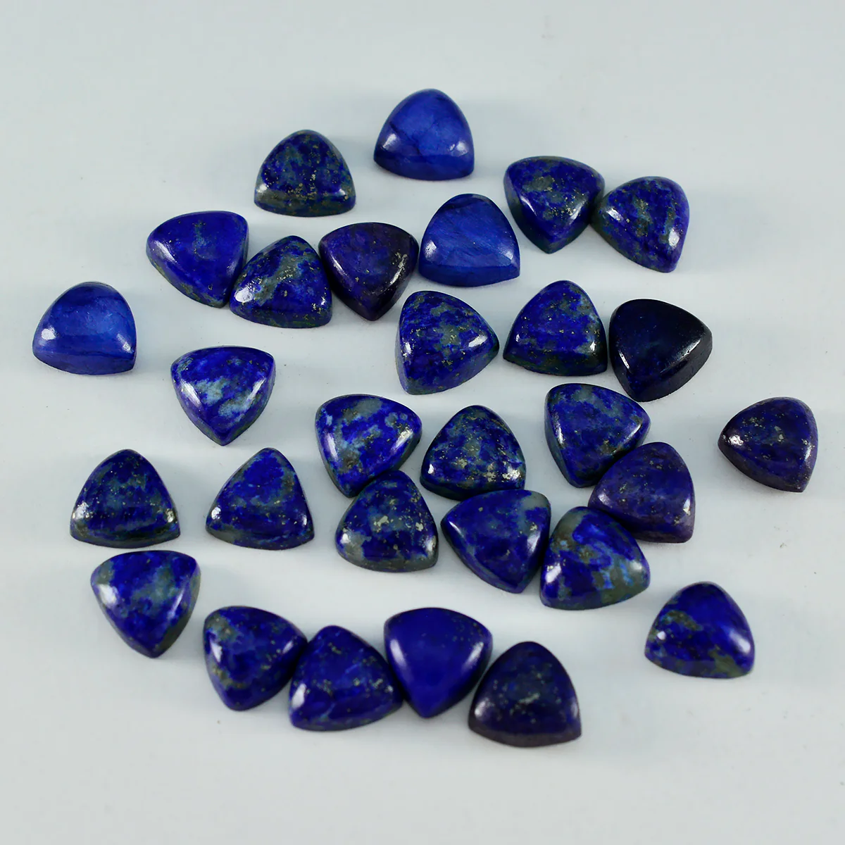 Lapis Lazuli 10PC Tiny 4x4 MM Triangle Cabochon Blue Superior semi Precious Loose Gemstone - Image 2