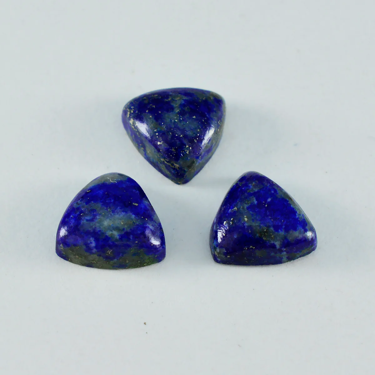 Lapis Lazuli 1PC Medium 9x9 MM Triangle Cabochon Blue Polished semi Precious Loose Gems - Image 2
