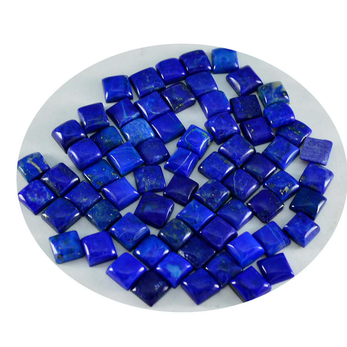 Lapis Lazuli 1PC Small 7x7 MM Square Cabochon Blue Lustrous semi Precious Loose Gemstone - Image 2