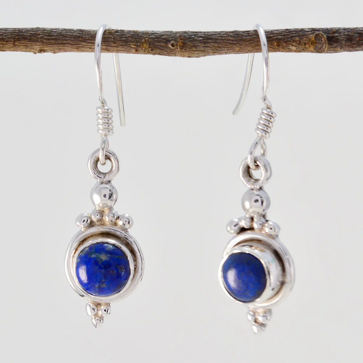 Lapis Lazuli American Gabriela multiple Dangle Blue 92.5 Silver Earring - Image 2