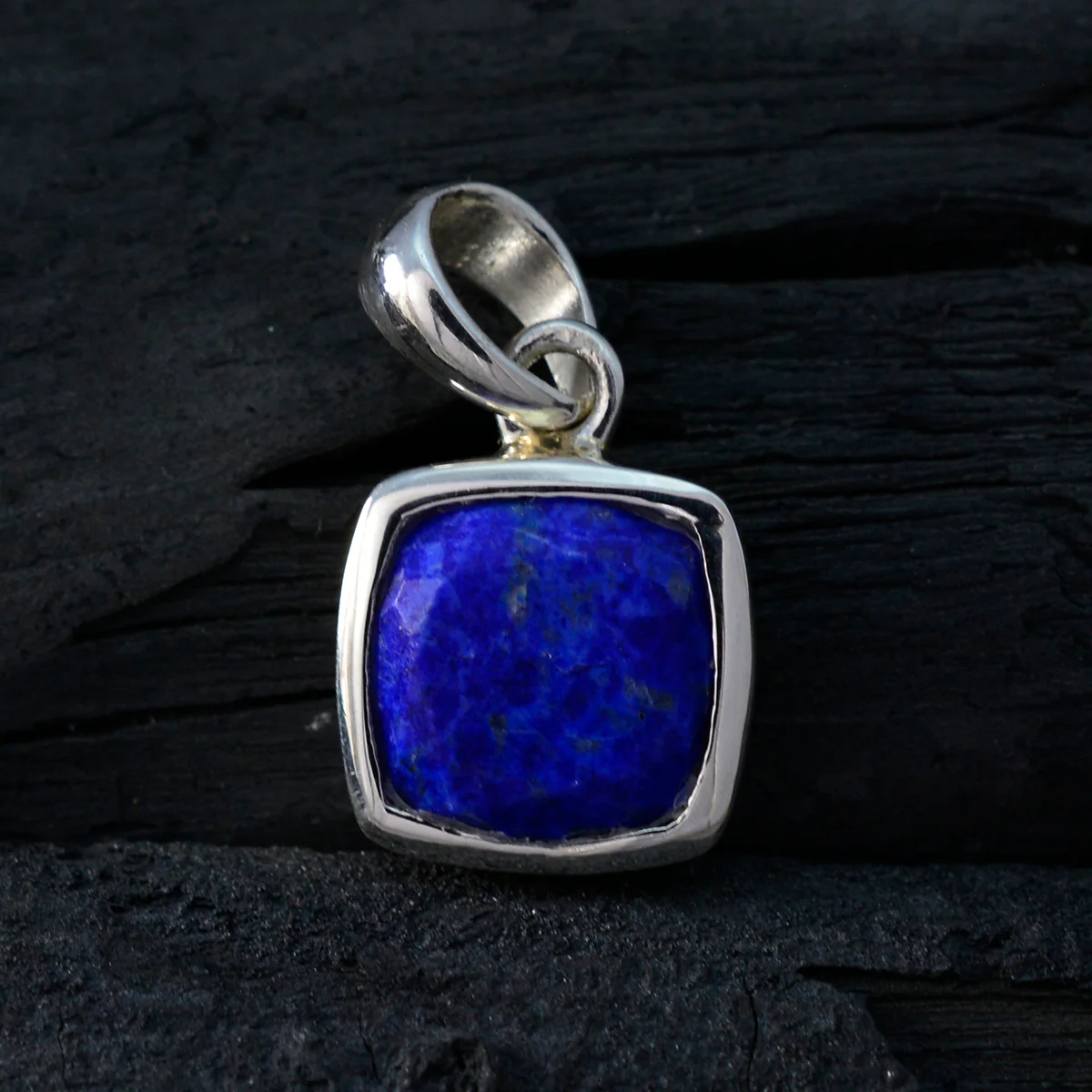 Lapis Lazuli Dainty French Silver Solitaire Nova Romantic Blue Pendant Jewelry - Image 3