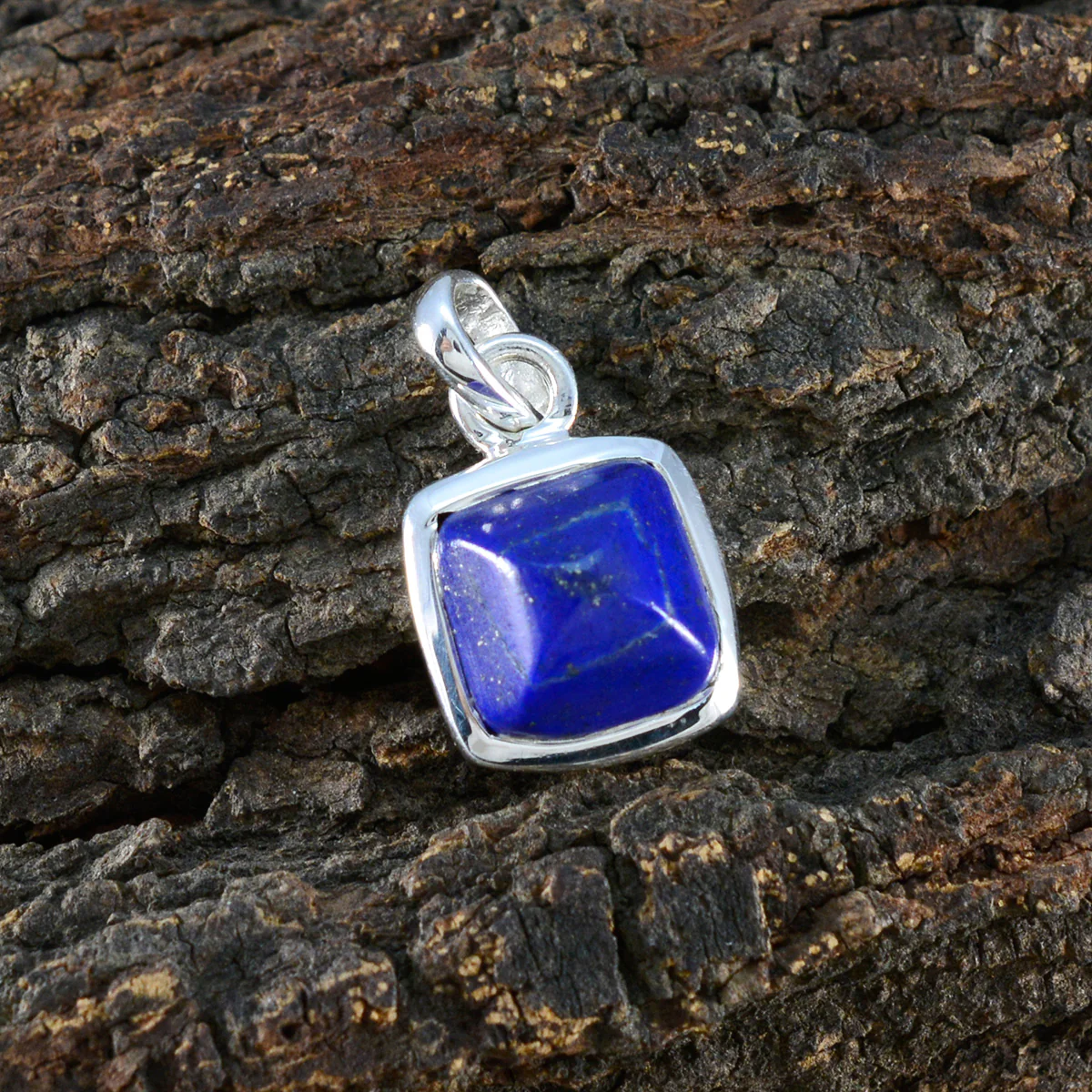 Lapis Lazuli Dainty Italian 92.5 Silver Solitaire Bella Trendy Blue Pendant Jewellery - Image 3