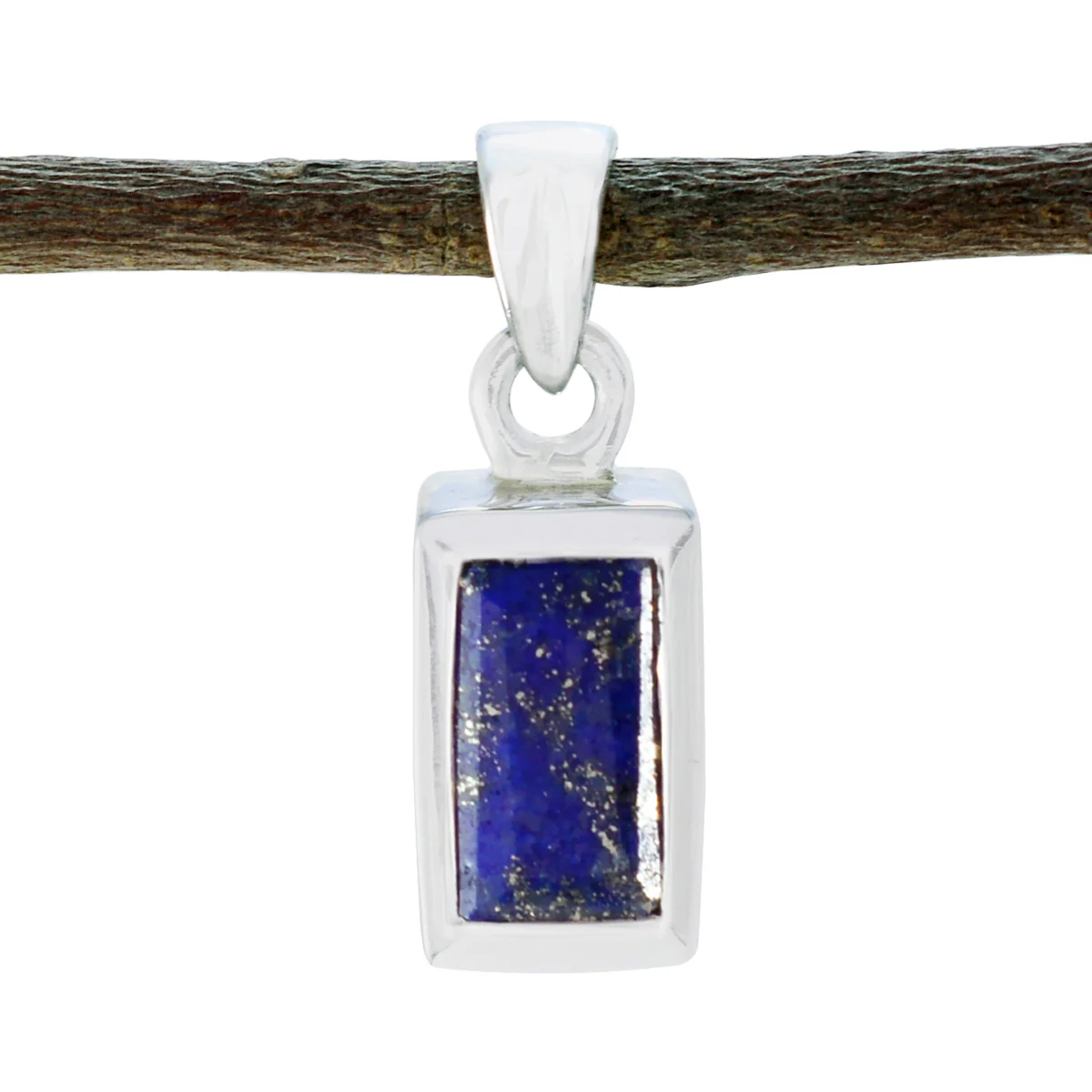 Lapis Lazuli Delicate German 925 Silver Solitaire Tereza Contemporary Blue Pendant Jewelry
