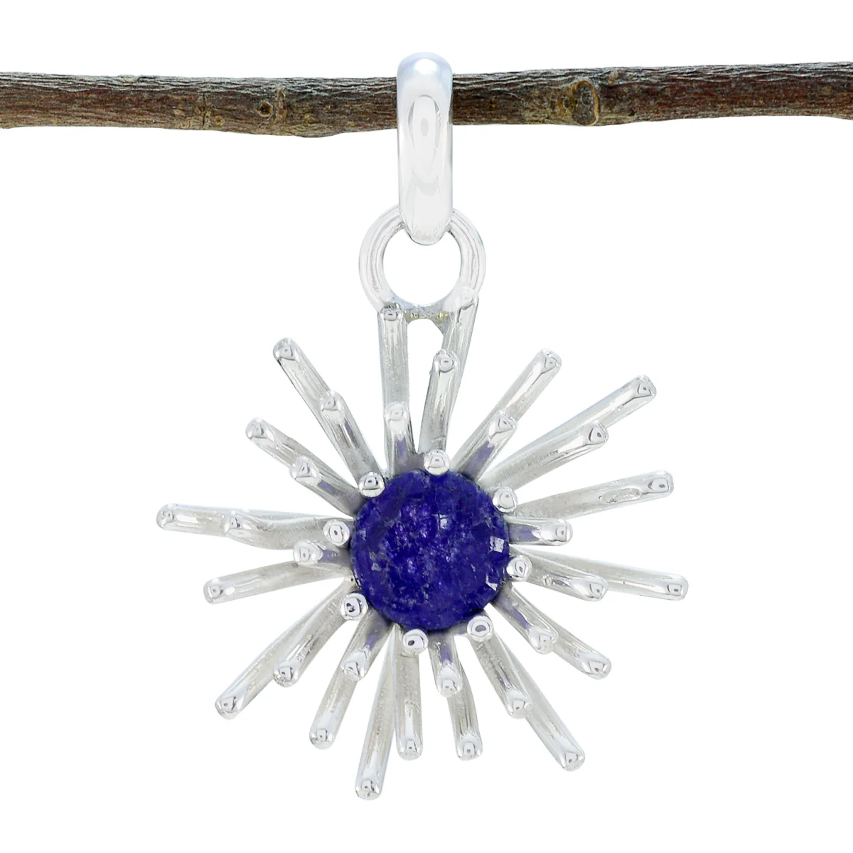 Lapis Lazuli Eye-catching German Sterling Silver Solitaire Rebeca Signet Blue Pendant Jewellery