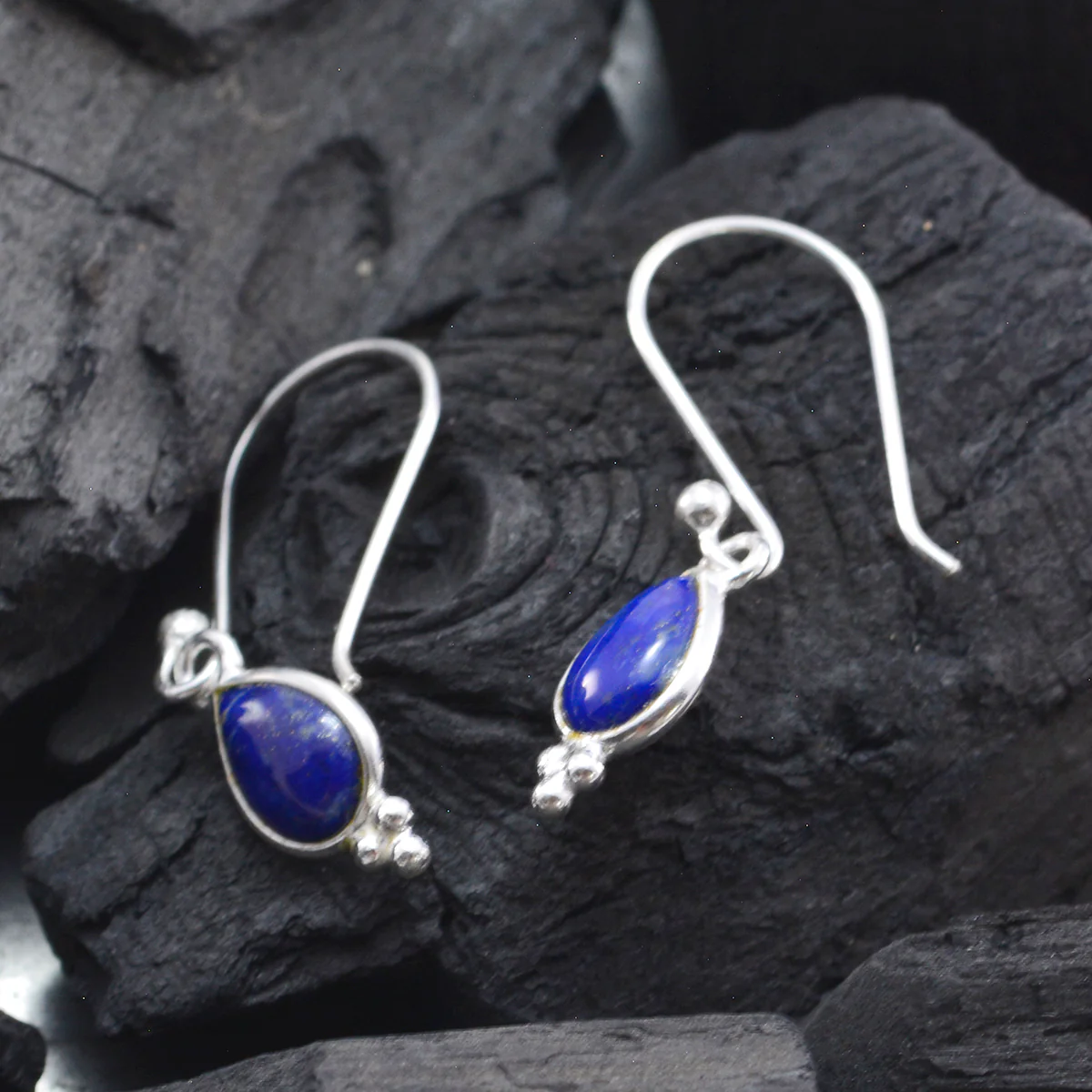 Lapis Lazuli Italian Julieta multiple Dangle Blue Sterling Silver Earring - Image 3