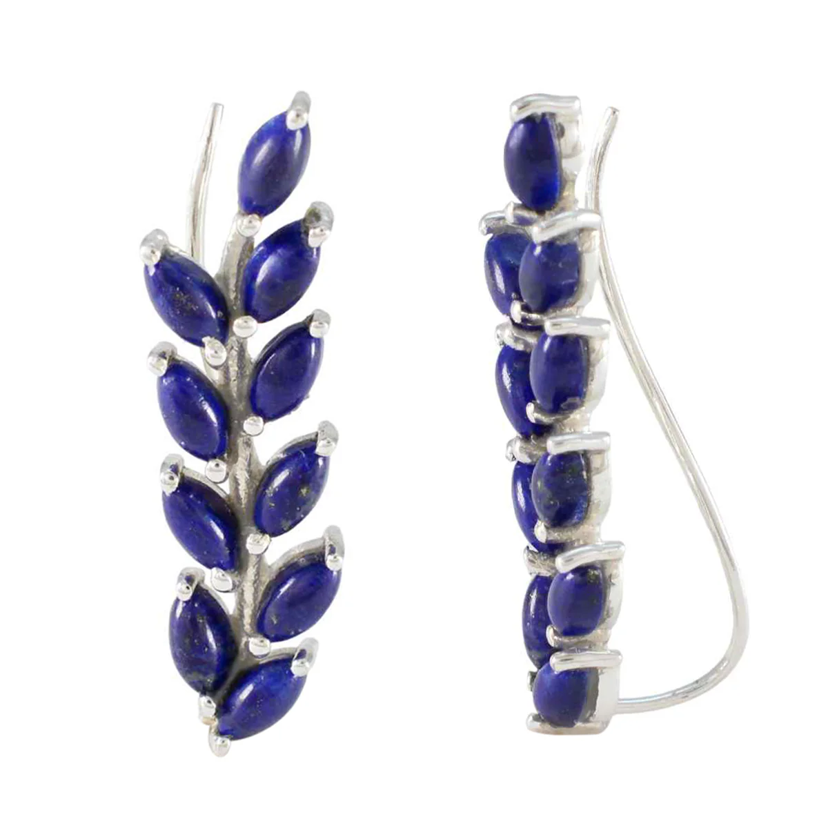 Lapis Lazuli Italian Paula multiple Stud Blue Sterling Silver Earring - Image 2