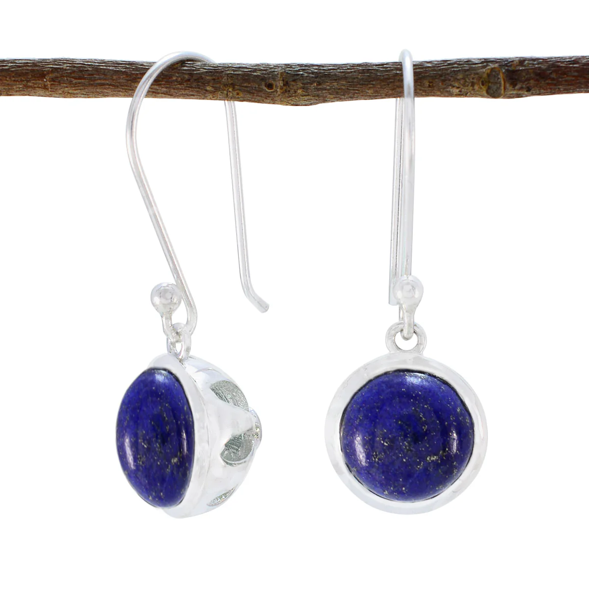 Lapis Lazuli Mexican Camilla multiple Dangle Blue Sterling Silver Earring