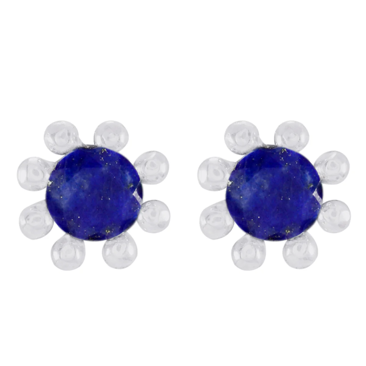 Lapis Lazuli Middle Eastern Amelia Solitaire Stud Blue 92.5 Silver Earring