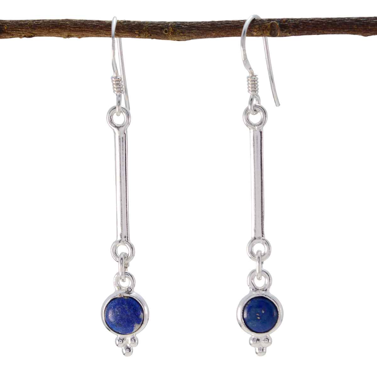 Lapis Lazuli Middle Eastern Ella multiple Dangle Blue Silver Earring