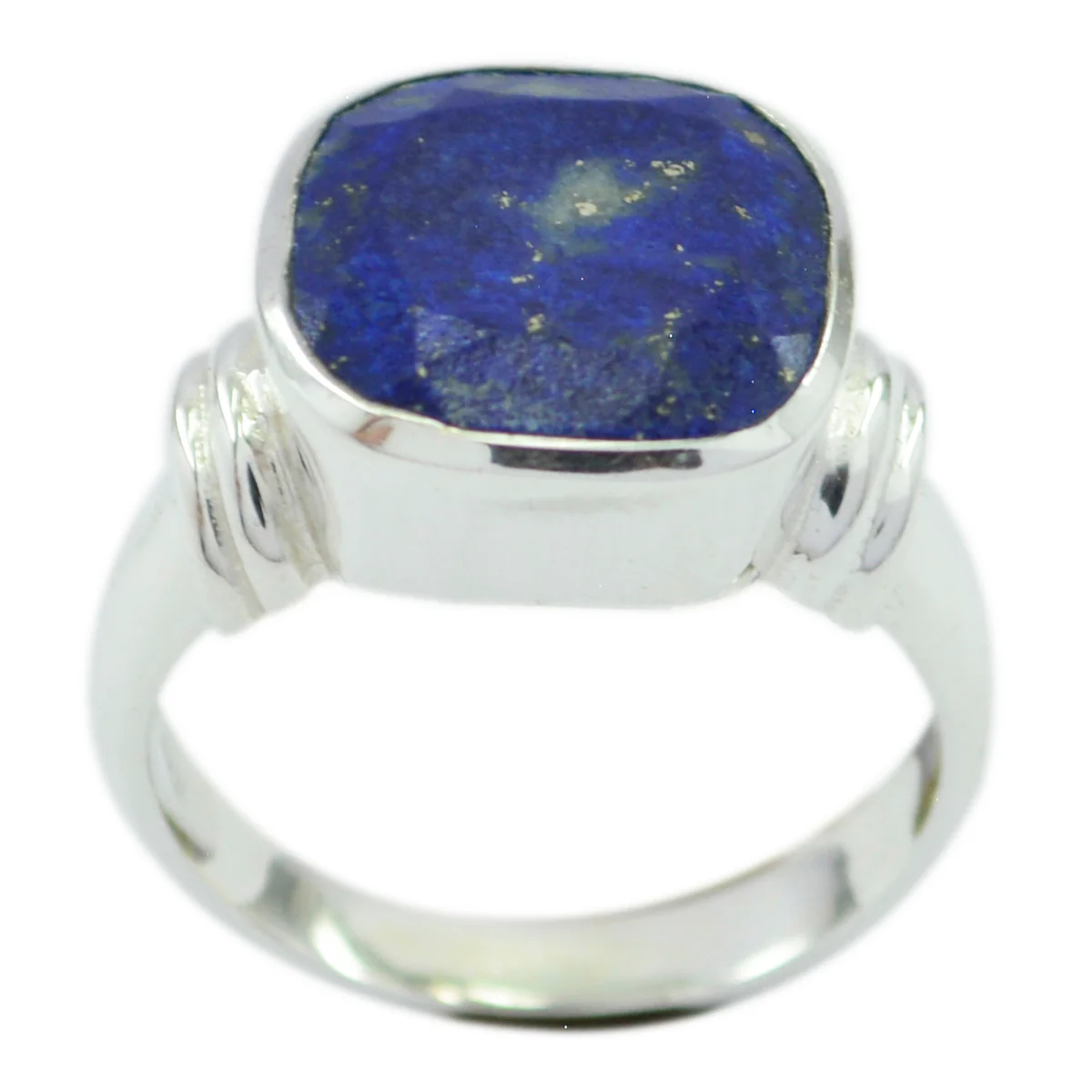 Lapis Lazuli Solitaire African 925 Silver Blue Gemstones Eye-catching Armor Ring Jewellery