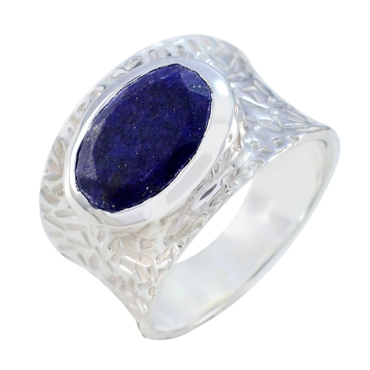 Lapis Lazuli Solitaire Egyptian 925 Silver Blue Gems Essential engravings Ring Jewelry - Image 2